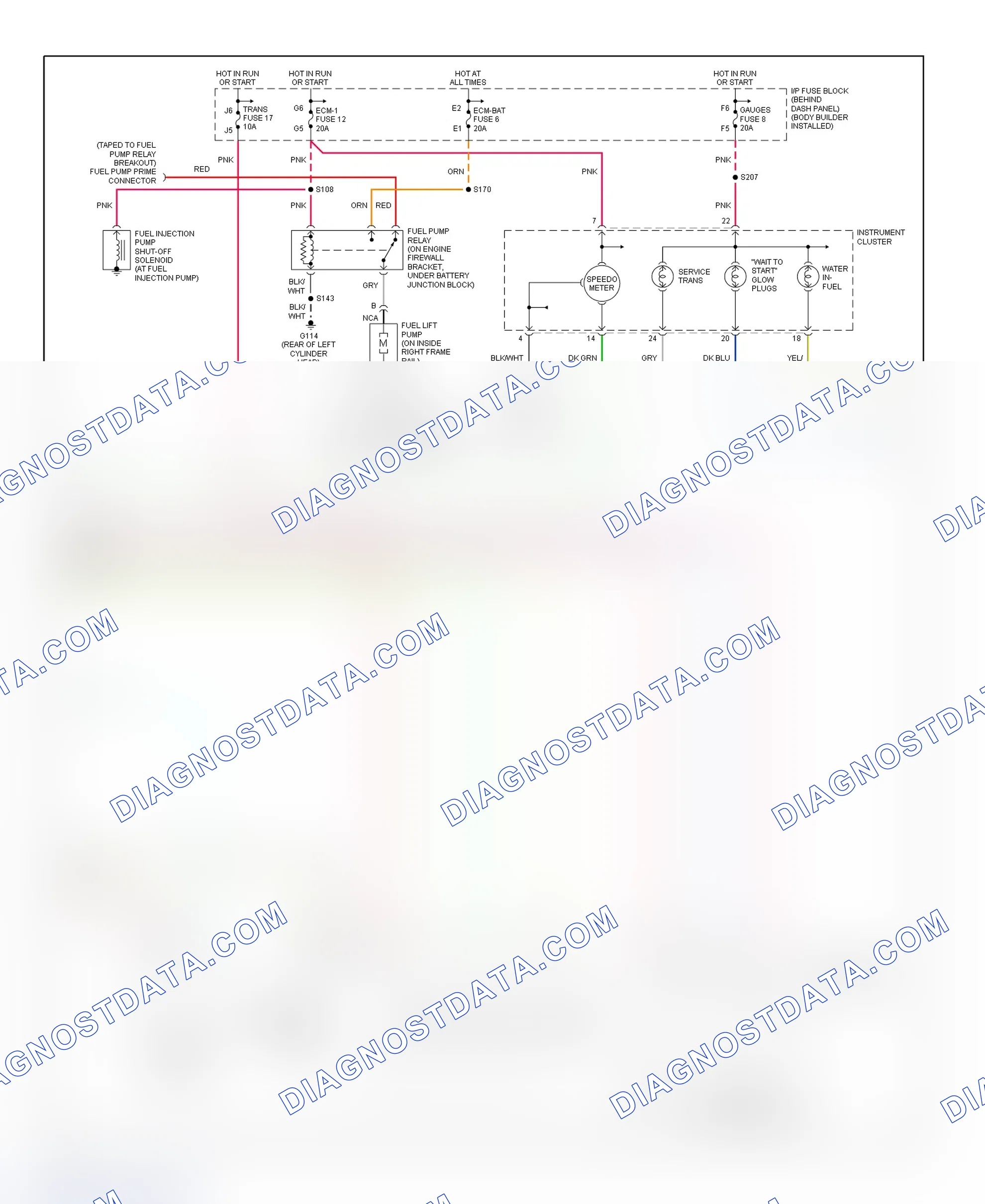 Scheme 100: PCM Wiring Diagram (Forward Control - Commercial Chassis - 6.5L VIN Y - 2 Of 3)