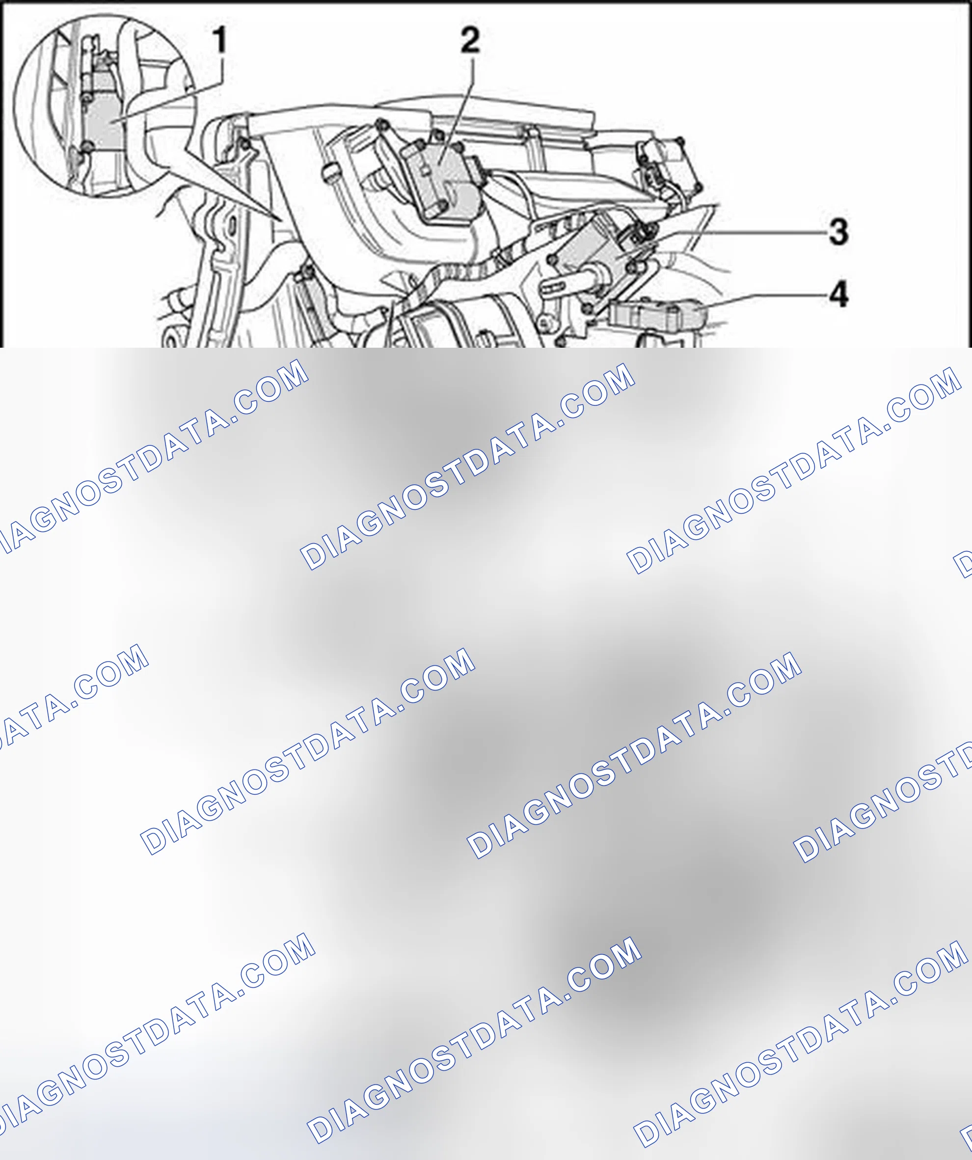 Scheme 85: Air conditioner unit components located in passenger compartment