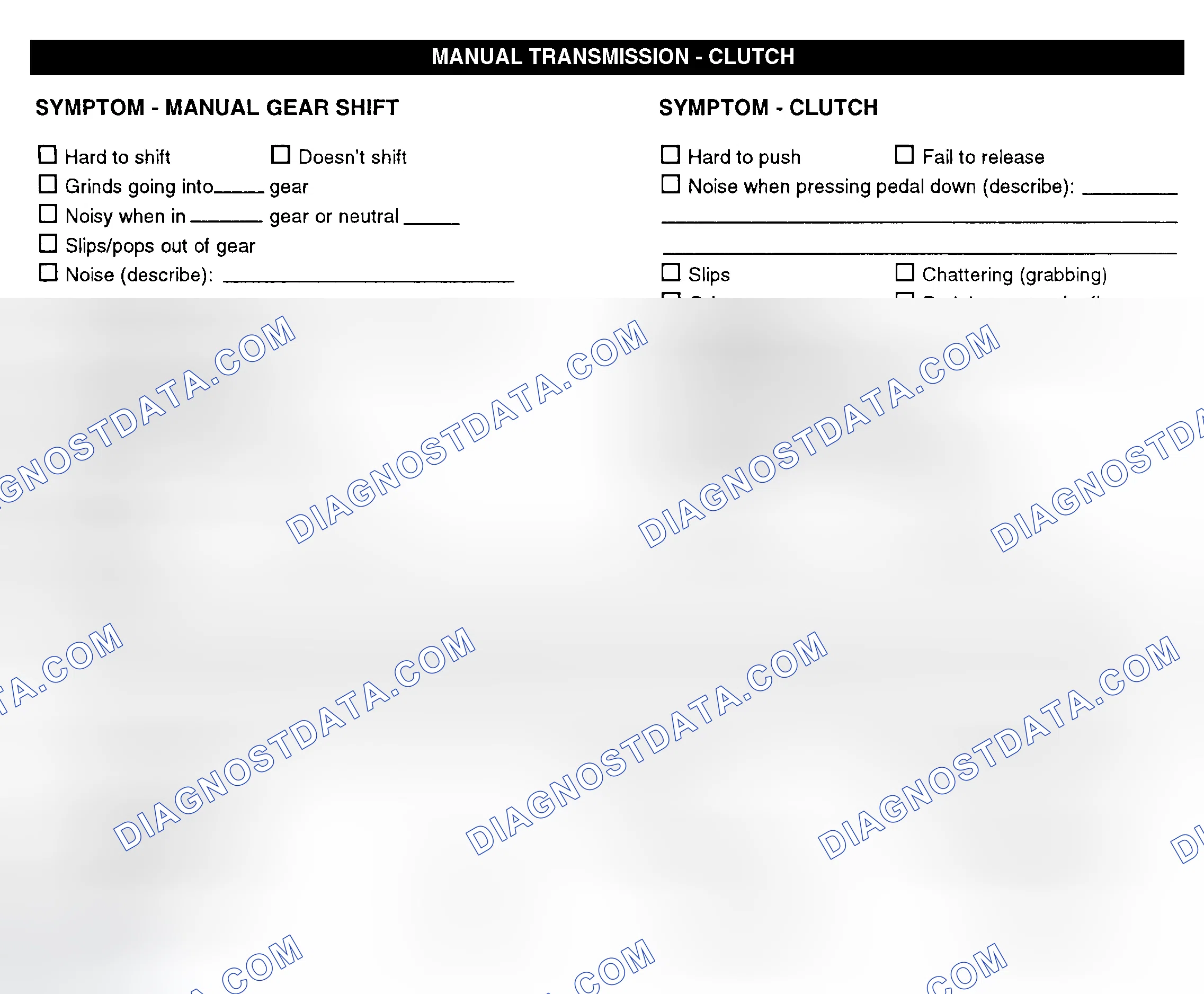 Scheme 10: Manual Transmission & Clutch