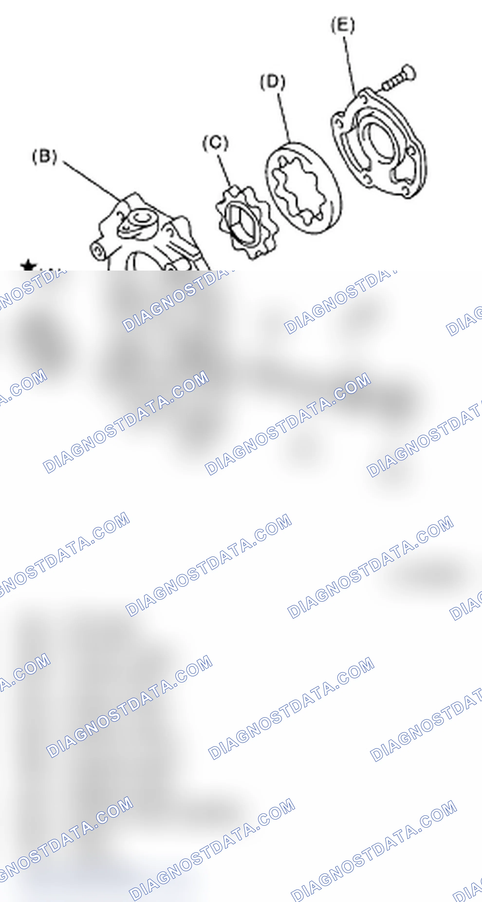 Fig. 21: Exploded View Of Oil Pump Components