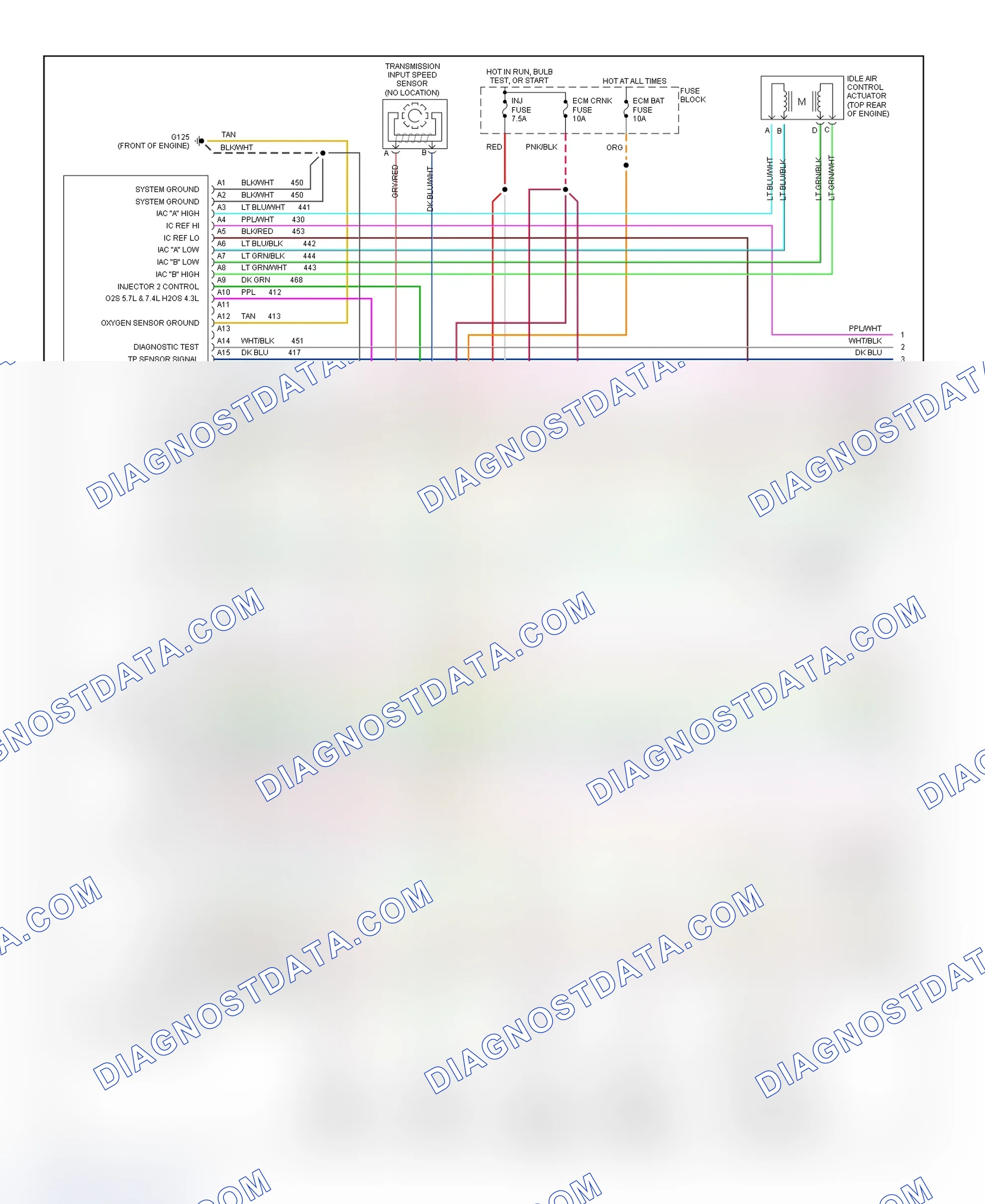Scheme 11: Wiring Diagram ("P" Series - Commercial Van/Motorhome - 4.3L With 4L80-E - 1 Of 3)