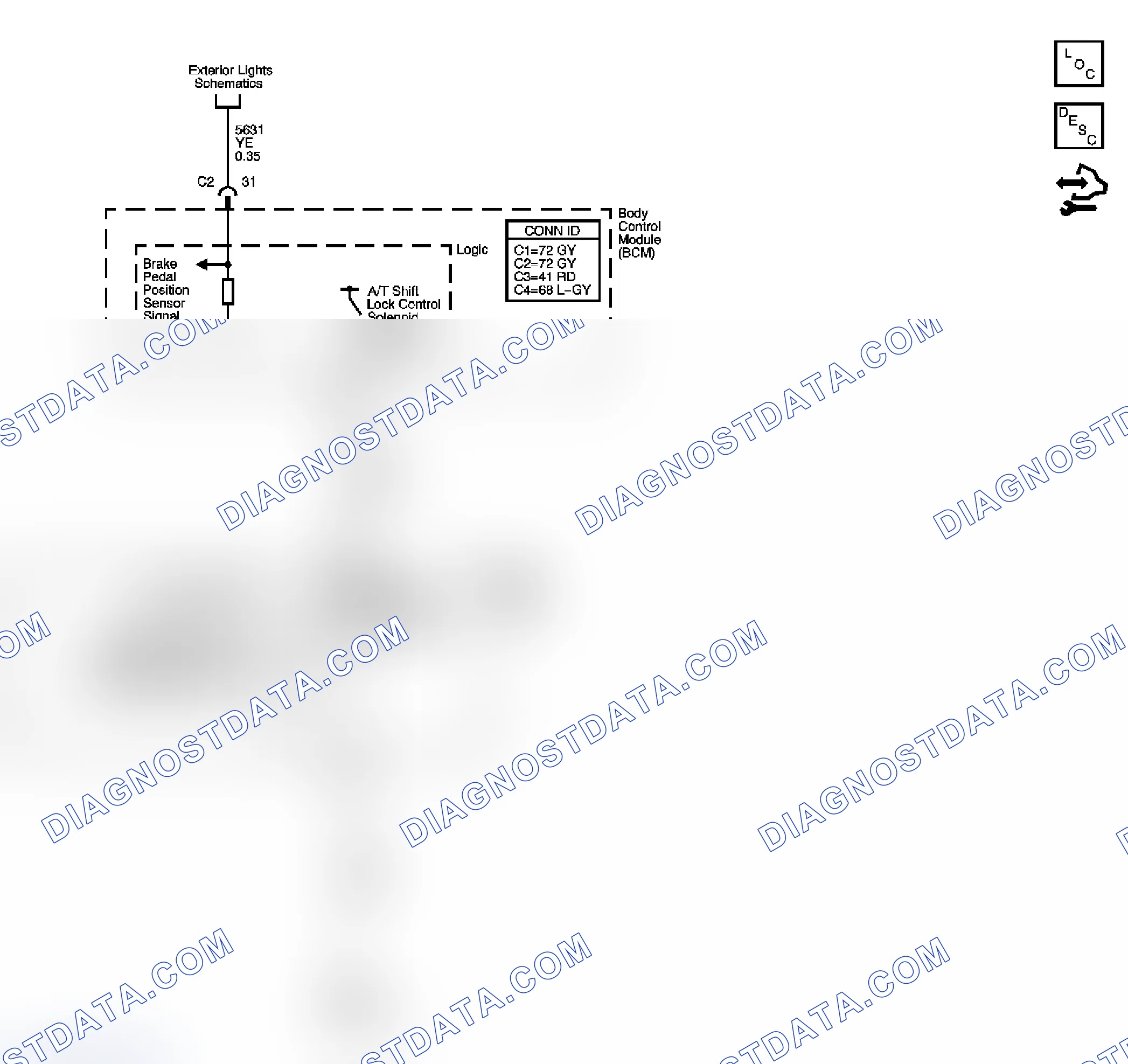 Scheme 122: Shift Lock Control Schematics