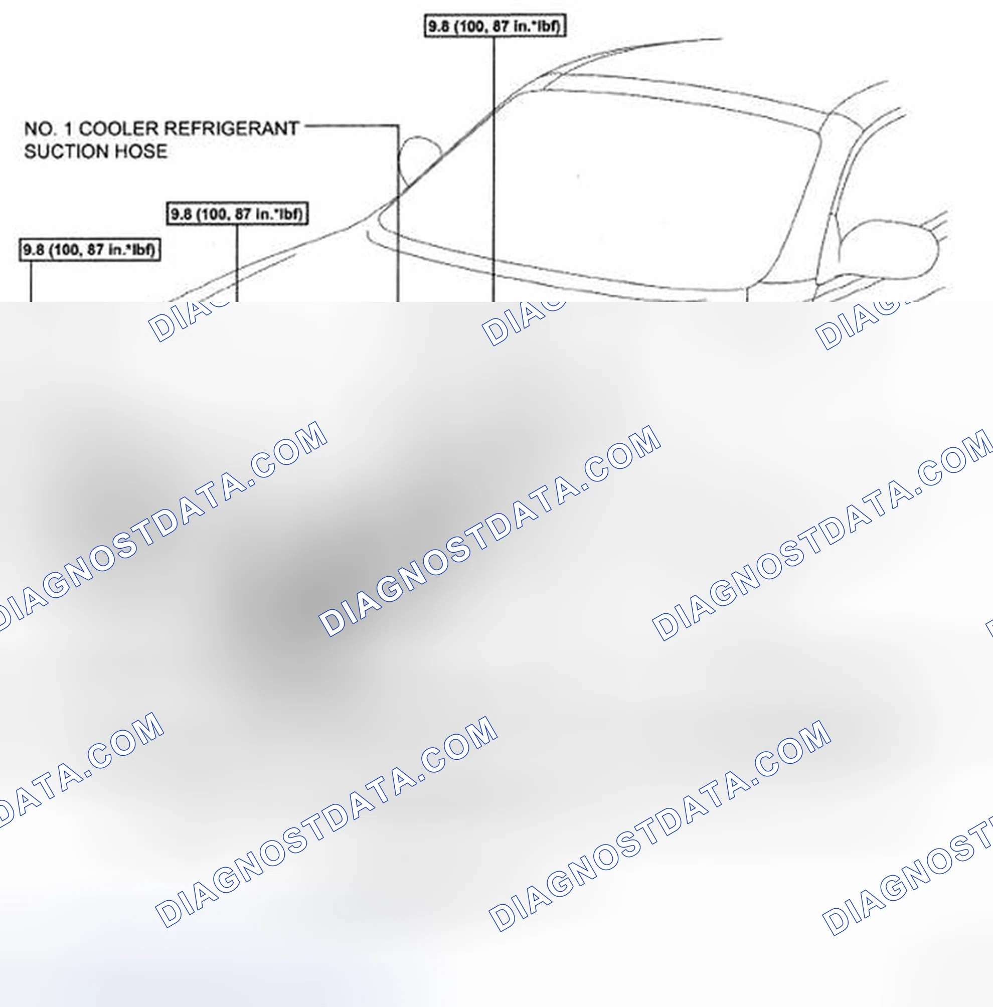 Scheme 105: Identifying Refrigerant Line Components With Torque Specifications