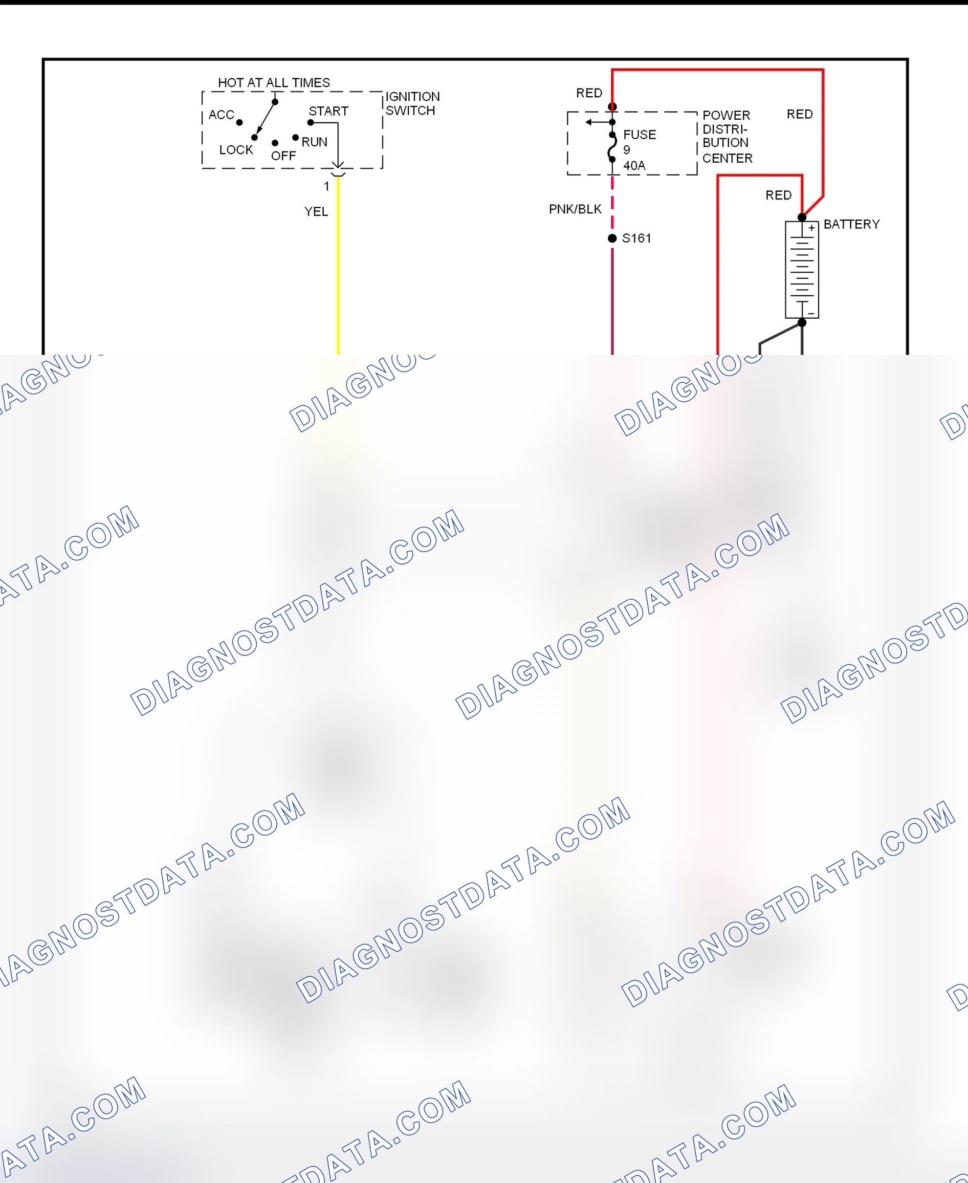 Fig. 8: Starting System Wiring Diagram (Durango)