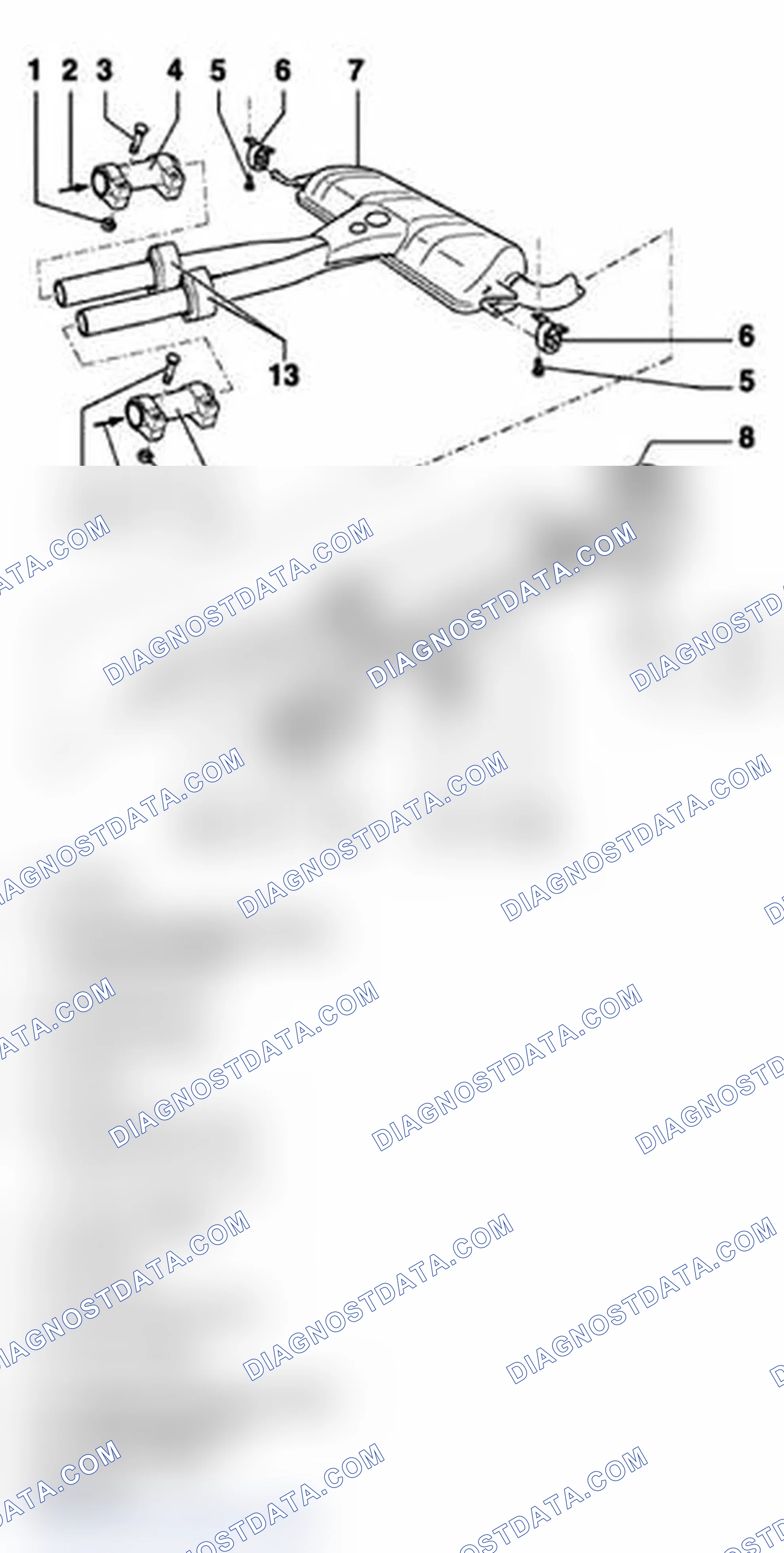 Scheme 10: Exploded View Of Front Wheel Drive (FWD) Vehicle Exhaust