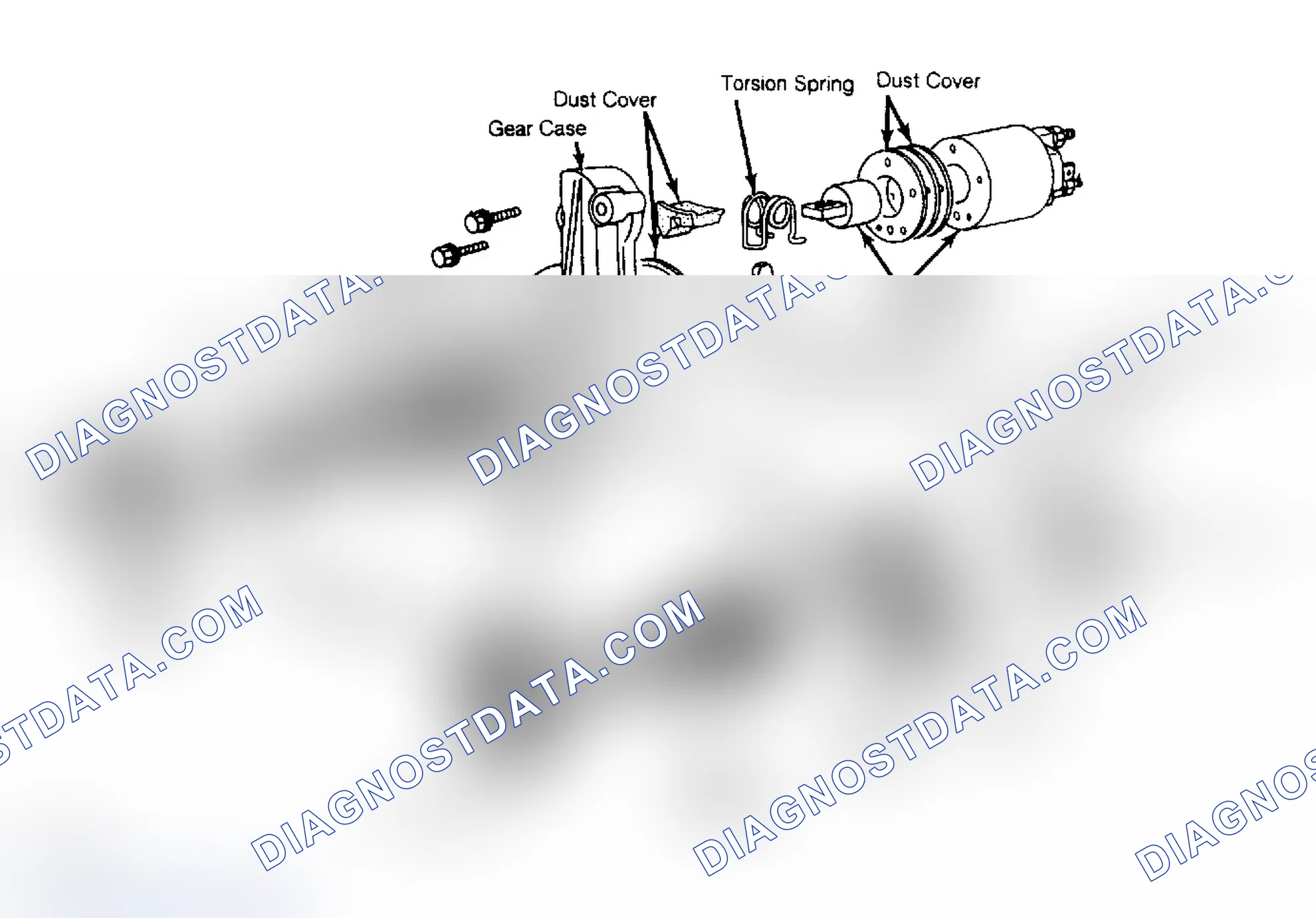 Scheme 6: Disassembled View of Typical Hitachi Reduction Gear Starter for Isuzu I-Mark with Diesel Engine