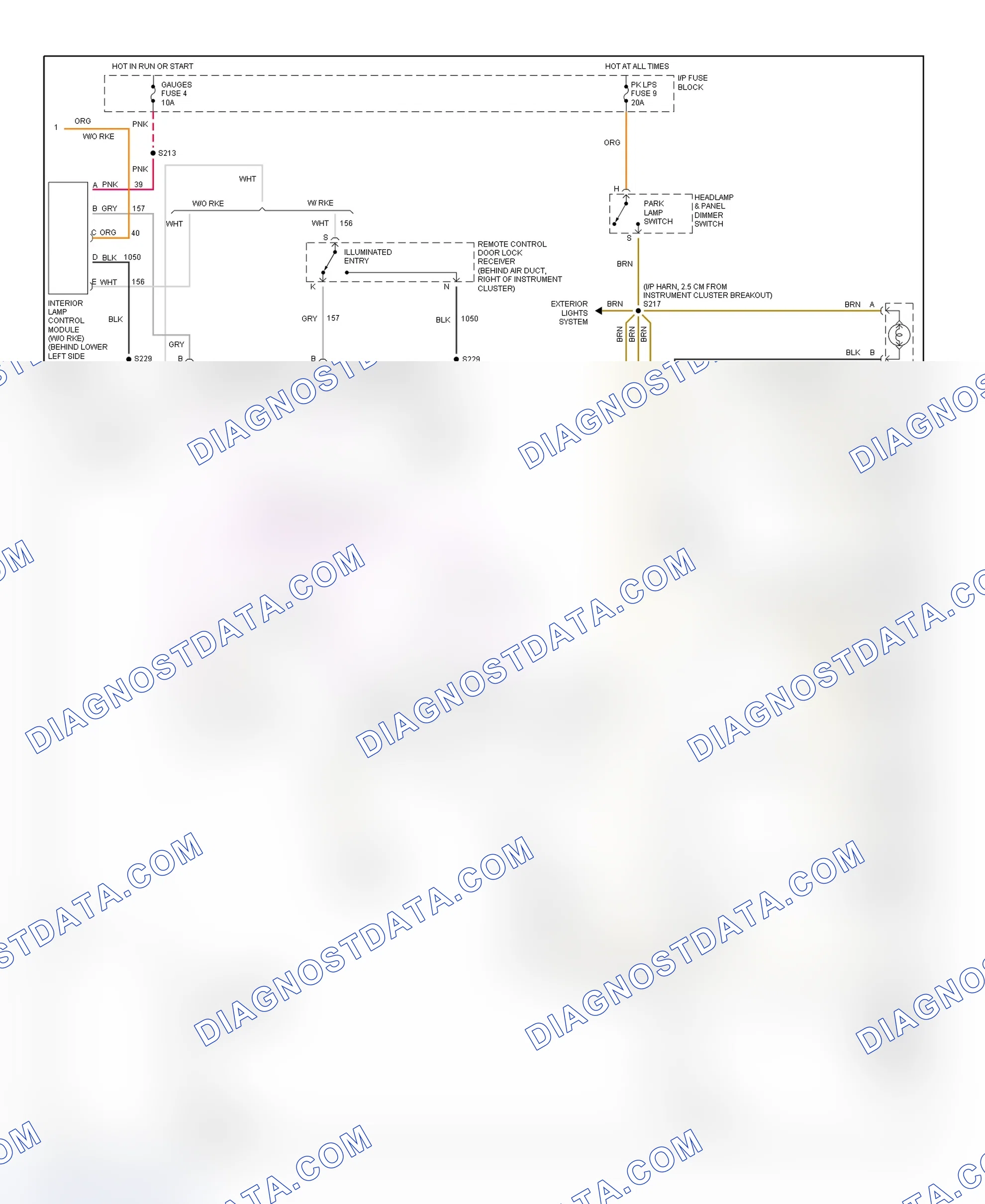 Scheme 5: Illumination/Interior Lights Wiring Diagram (Astro & Safari - 2 Of 3)