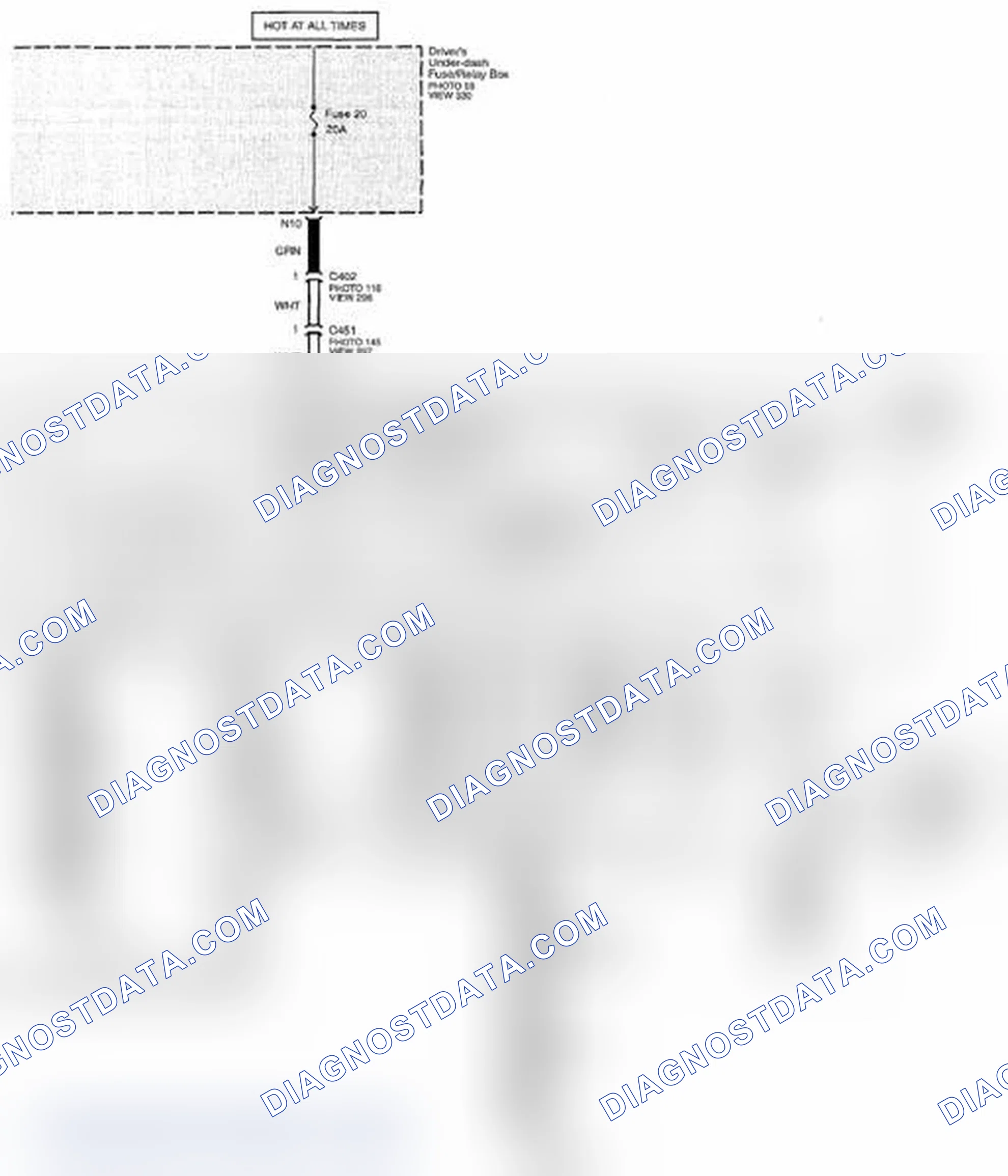 Scheme 373: Moonroof Circuit Diagram - Without Keyless Access (Page 122-5)