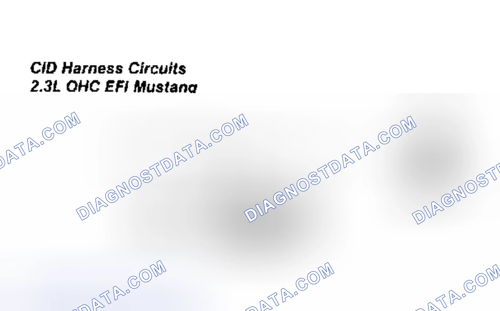 Scheme 39: CID Harness Circuits (Mustang 2.3L)