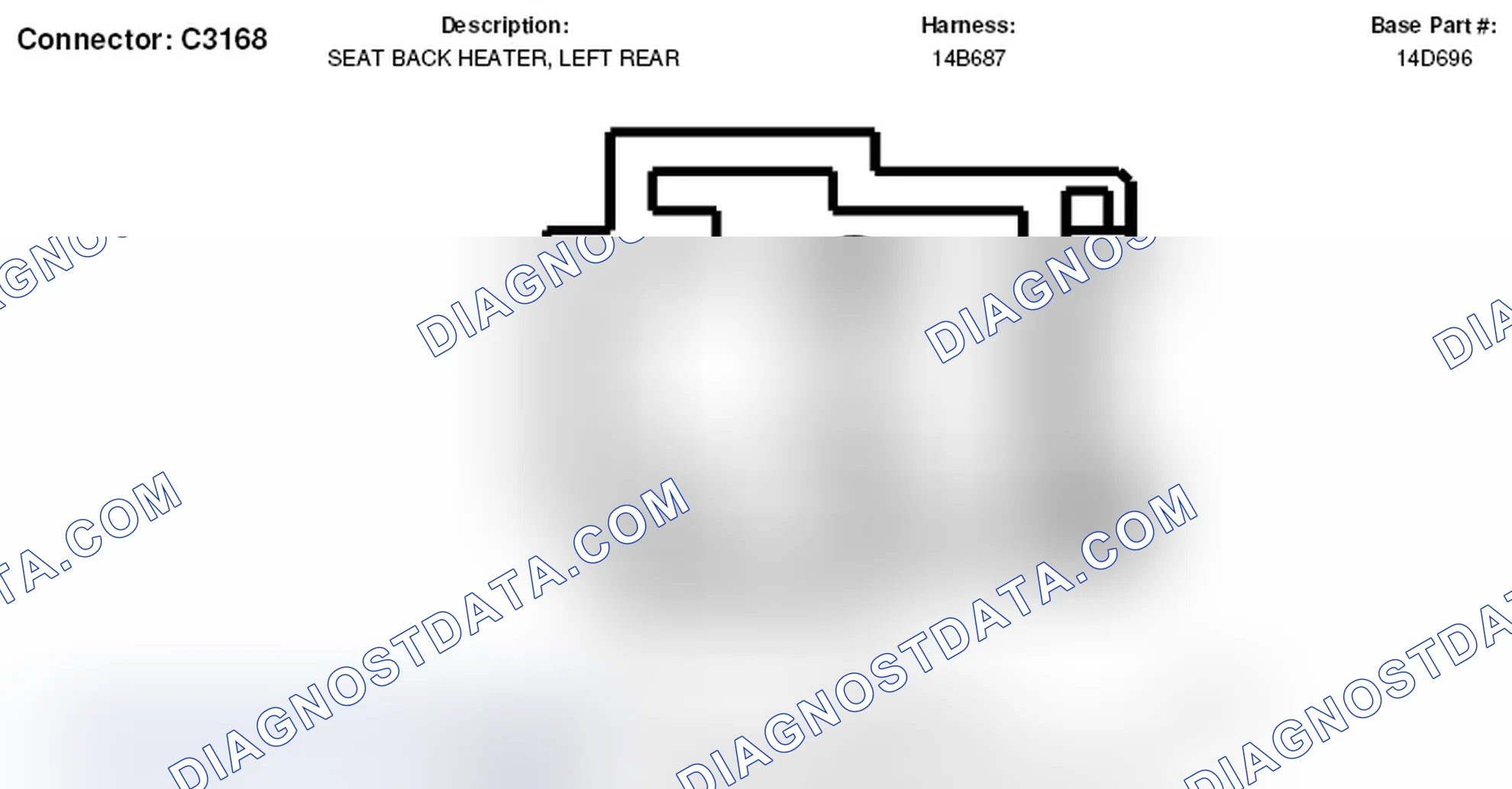 Scheme 273: Left Rear Seat Back Heater Connector End View (C3168)