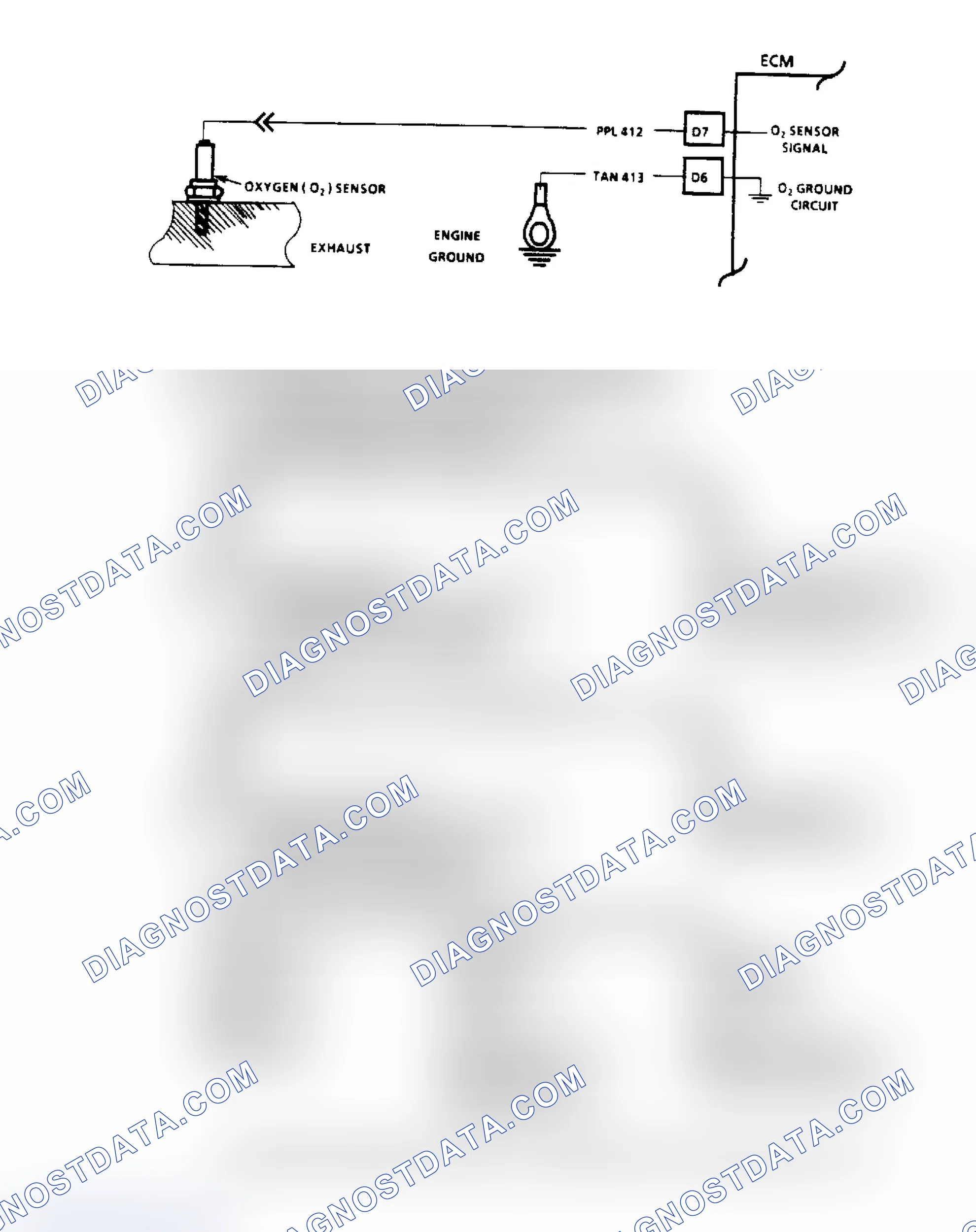 Scheme 45: Code 13, Oxygen Sensor Circuit Flow Chart & Schematic