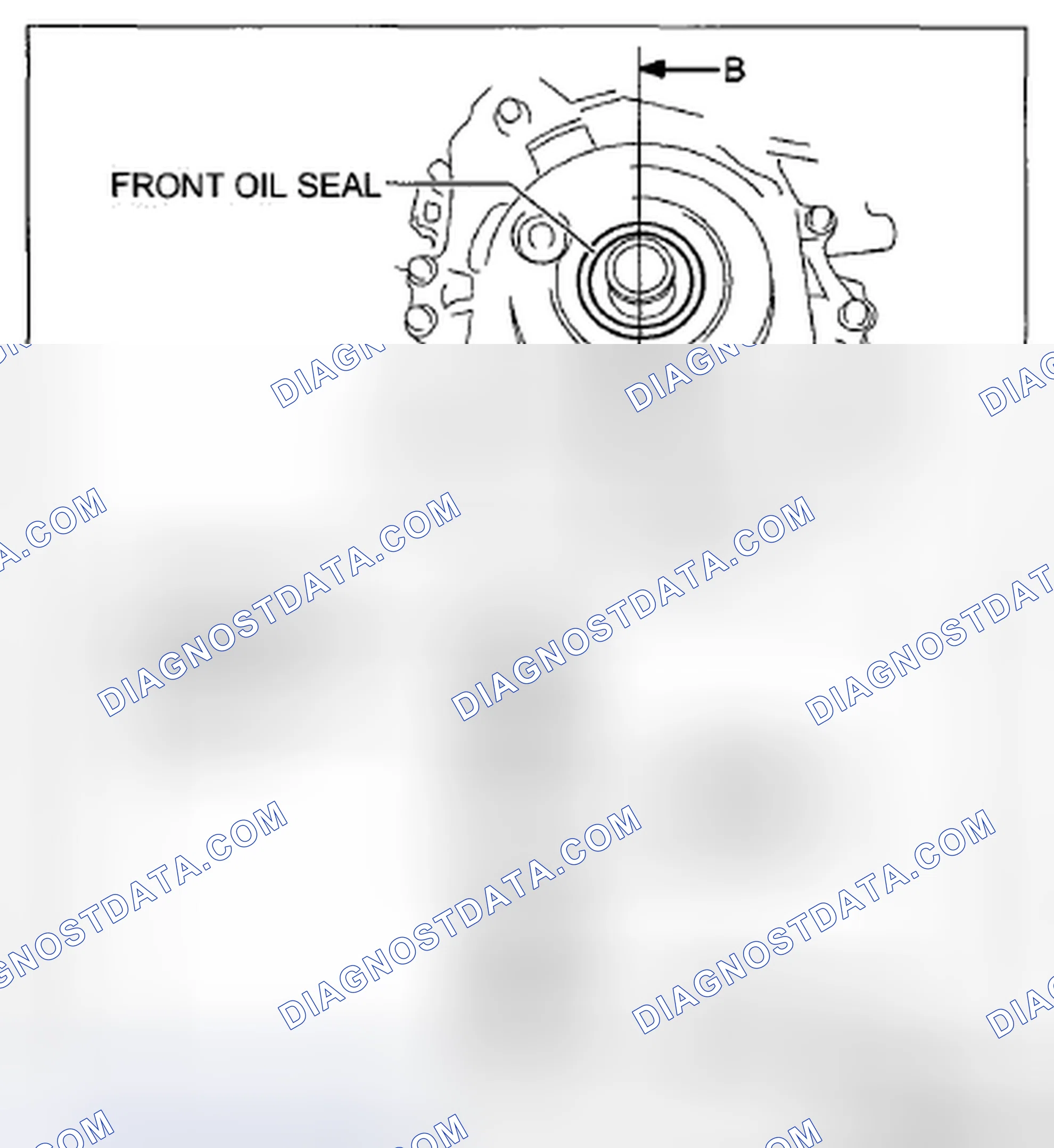 Scheme 303: Identifying Front Oil Seal Press-In Dimension
