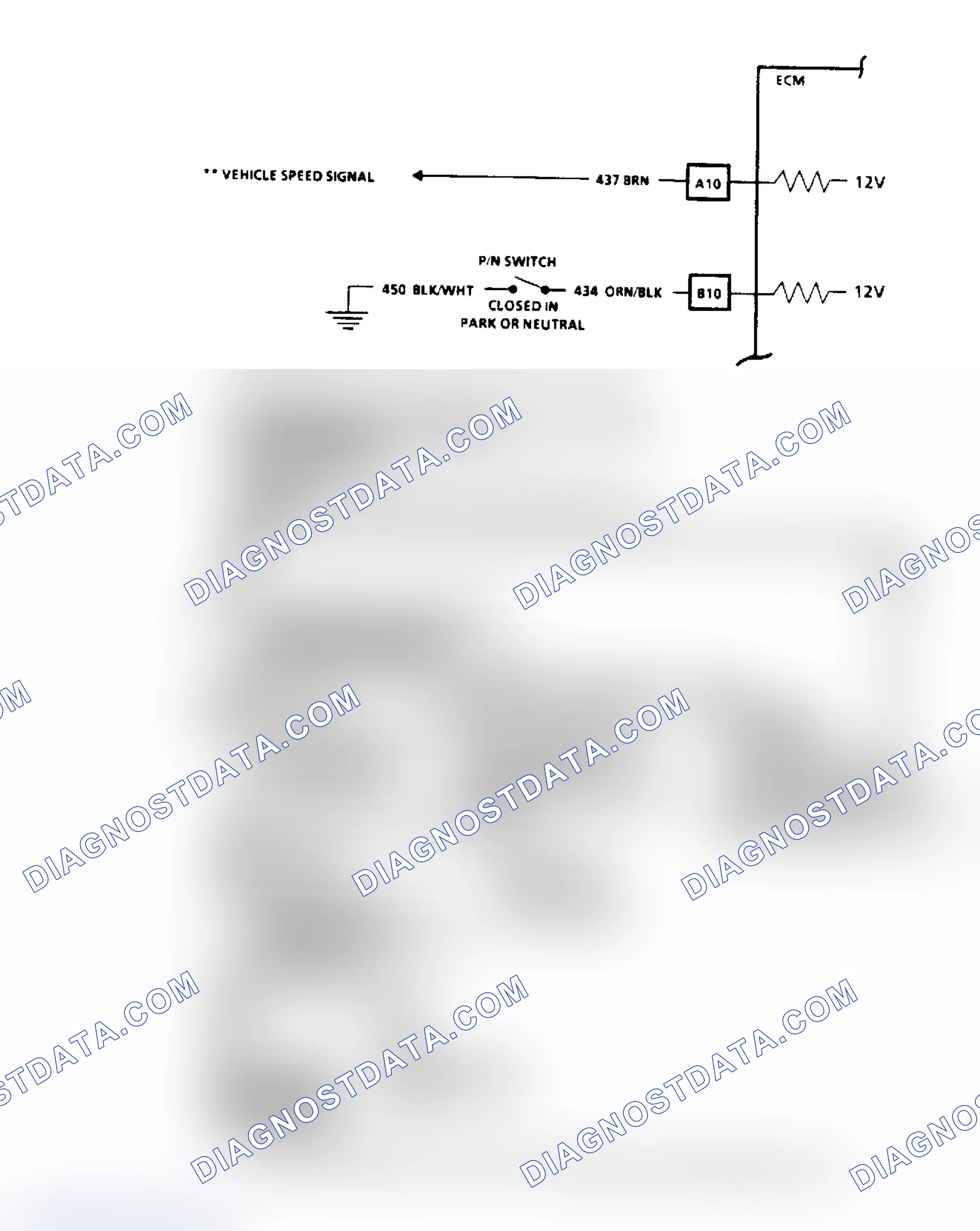 Scheme 60: Code 24: Vehicle Speed Sensor (Except 3.1L)