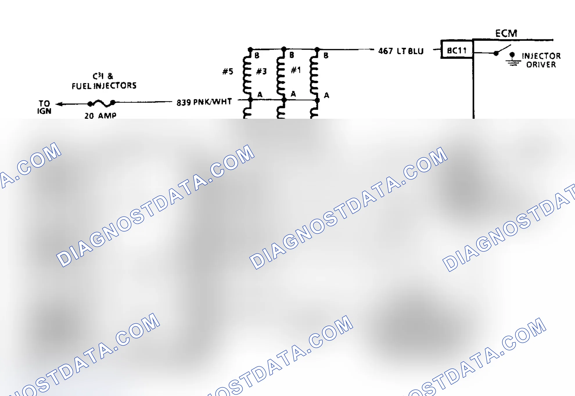 Scheme 434: Chart C4H1 Schematic, C3I Misfire At Idle (3.3L "A" Body)