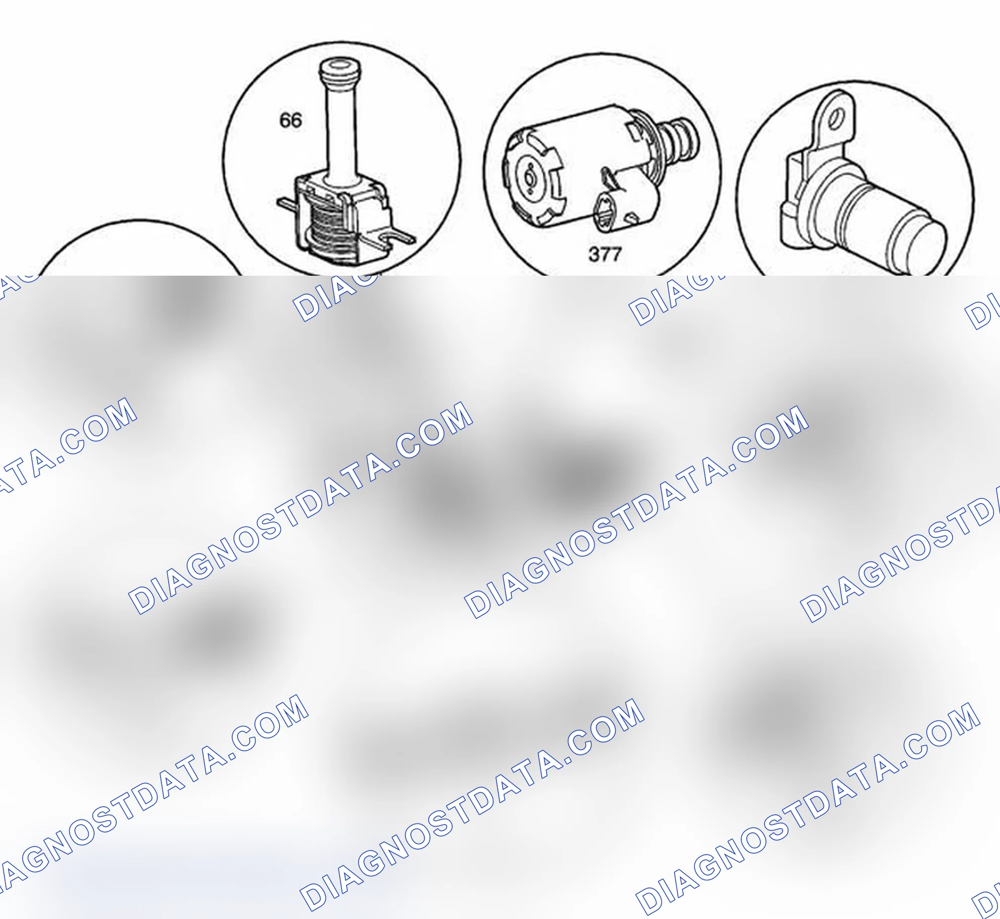 Scheme 491: Automatic Transmission Electronic Component Views (M30/M32)