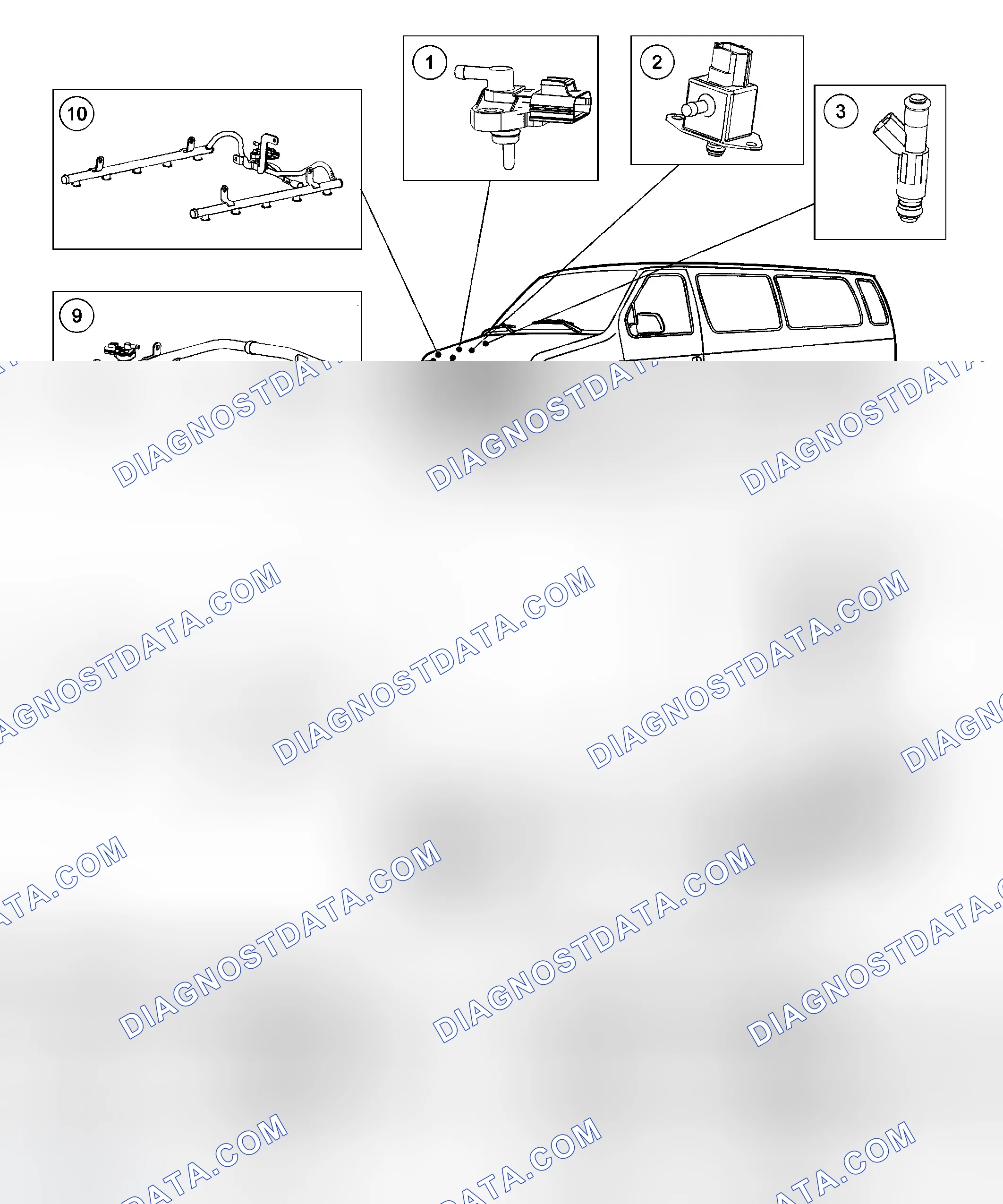 Scheme 105: Fuel System - 4.6L, 5.4L and 6.8L