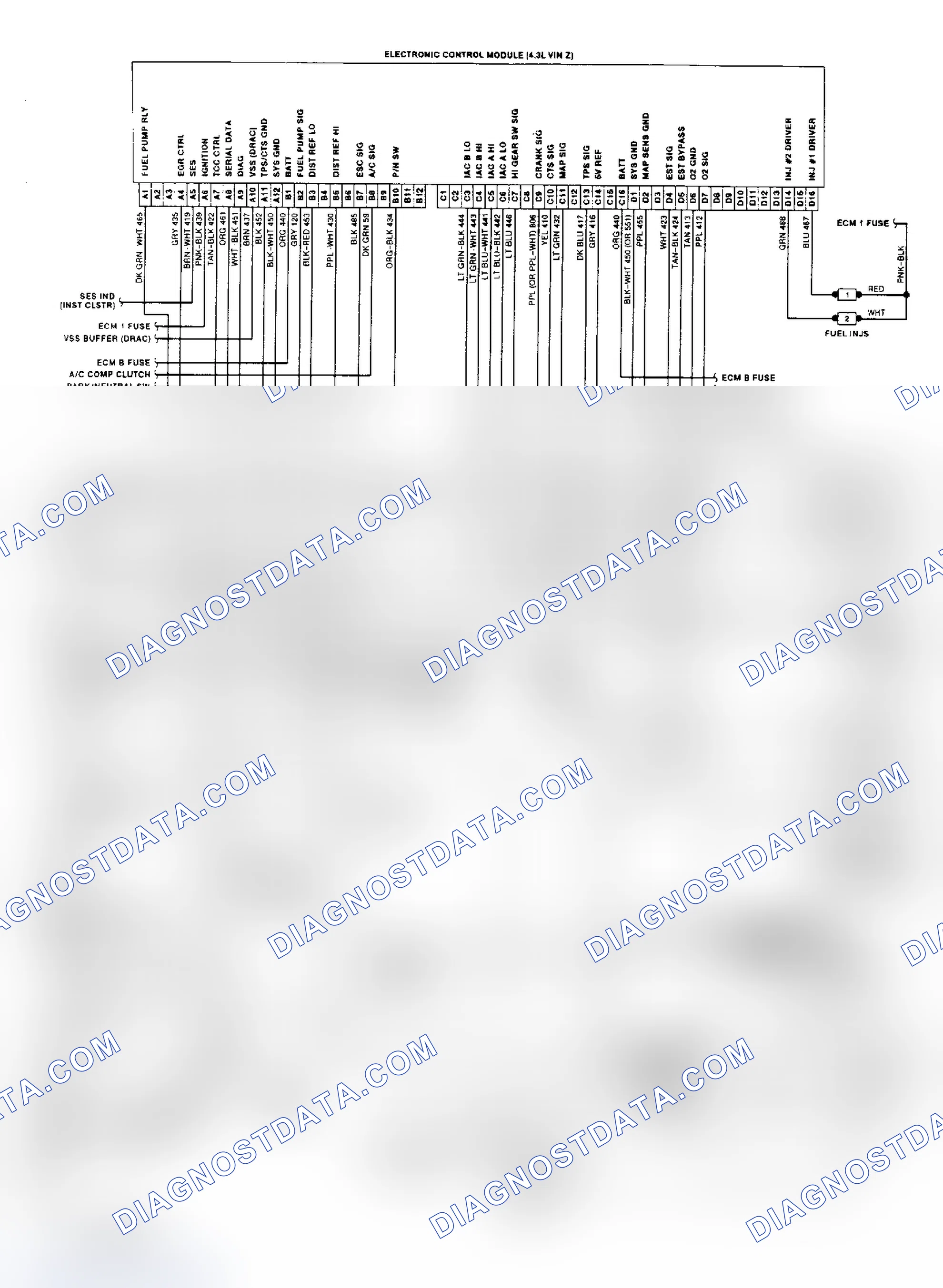 Scheme 24: Wiring Diagram ("S" & "T" Series 4.3L TBI)