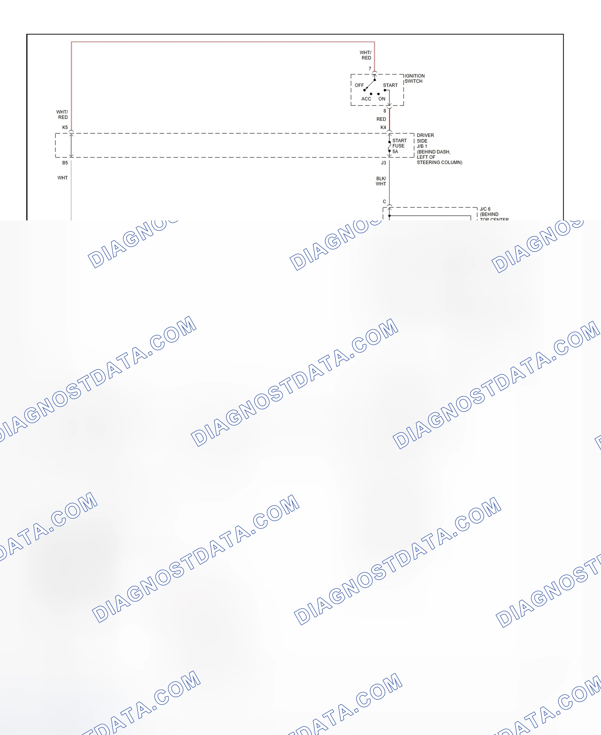 Fig. 32: Starting System Wiring Diagram (Sienna)