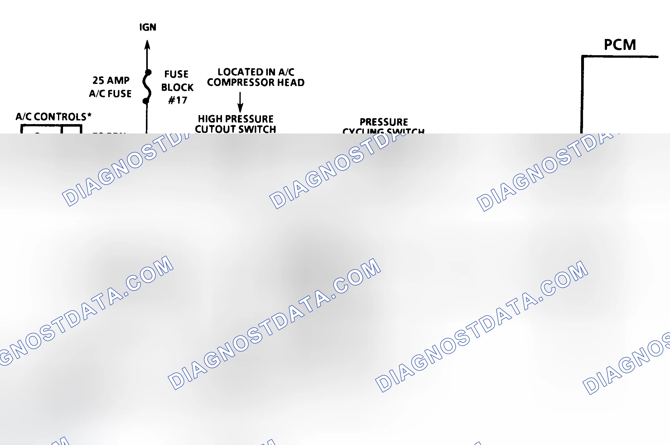 Scheme 245: CODE 66 - LOW A/C REFRIGERANT CHARGE (3.8L EXCEPT "E" BODY (W/O DIGITAL DISPLAY))