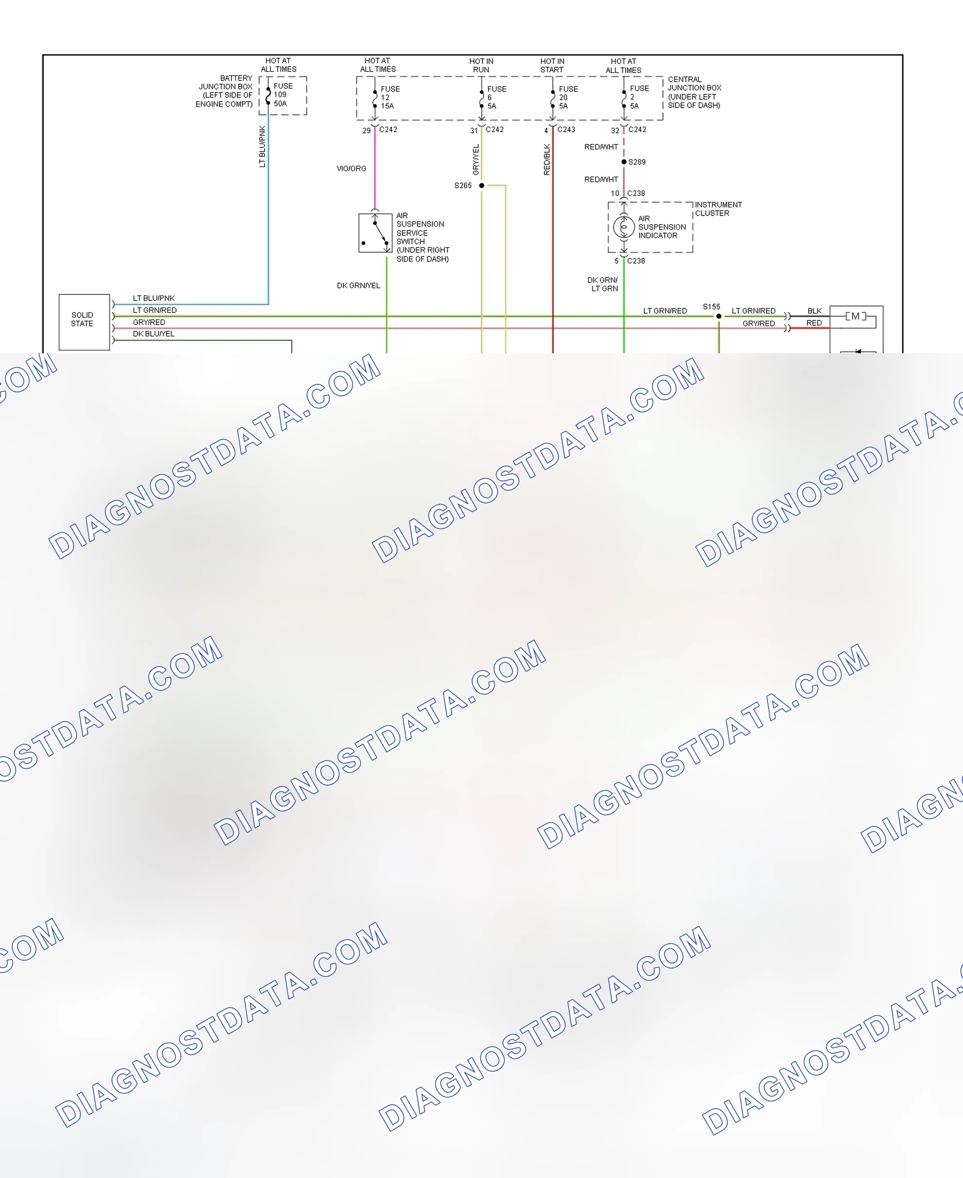 Fig. 7: Electronic Suspension Wiring Diagram (2001 Expedition & Navigator - 1 Of 2)