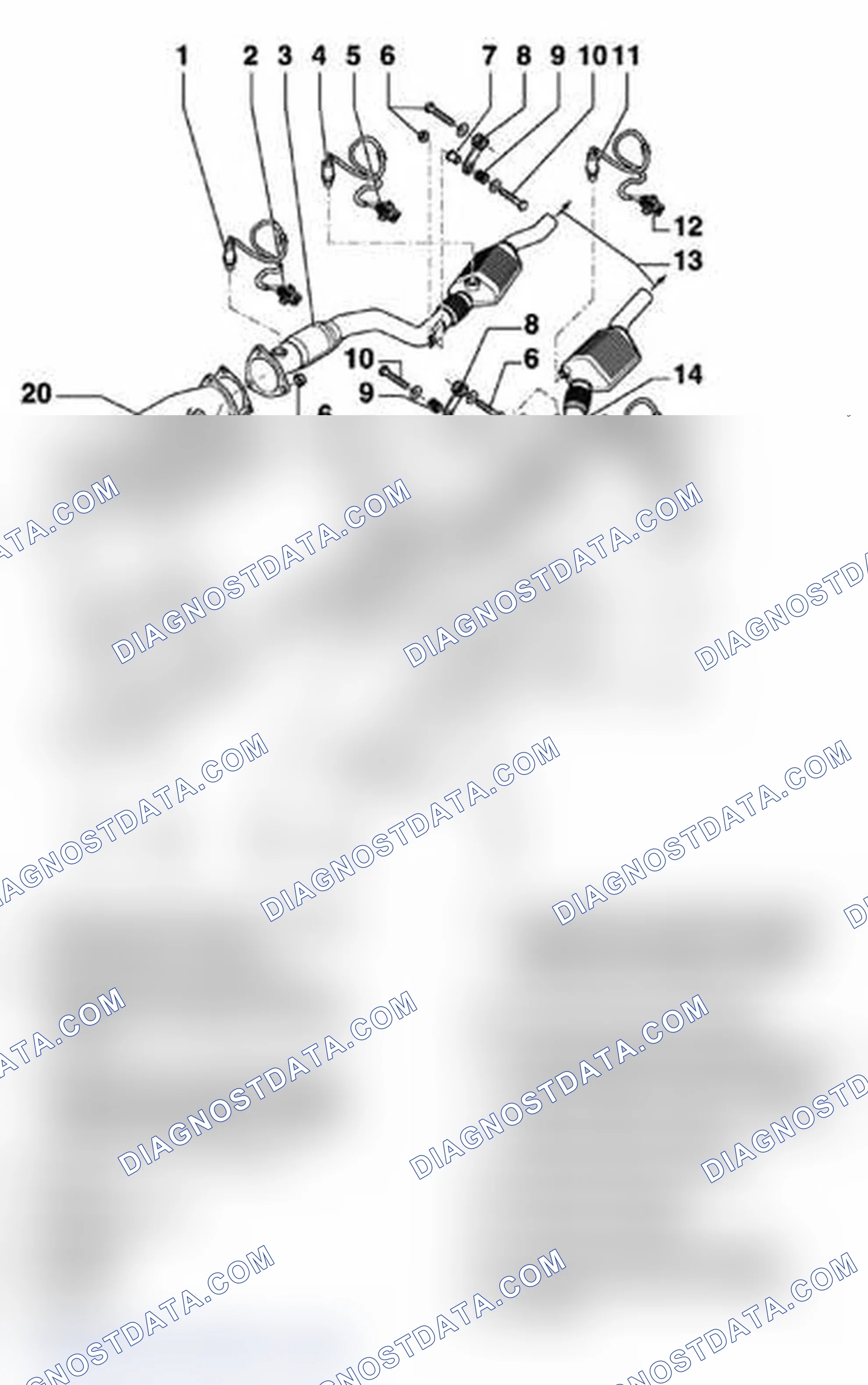 Scheme 7: Exploded View Of Exhaust System
