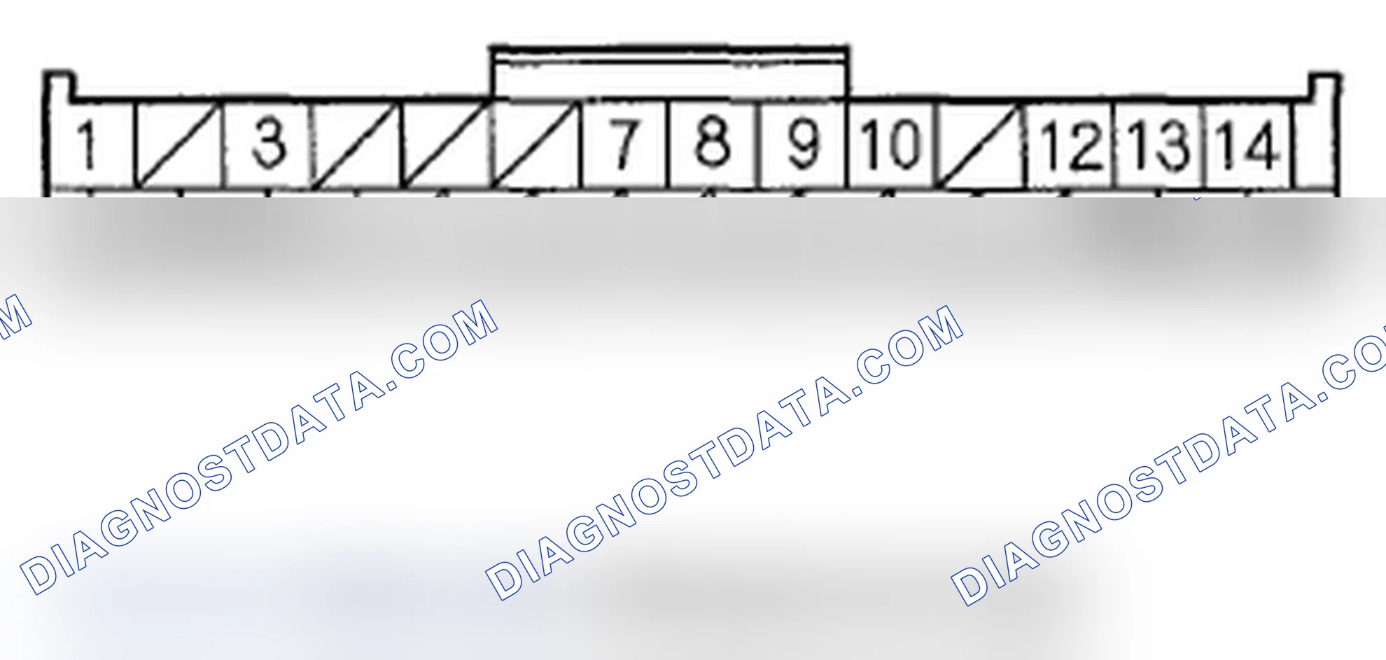 Scheme 42: EPS Control Unit Inputs and Outputs for Connector D (28P) (Connector Disconnected)