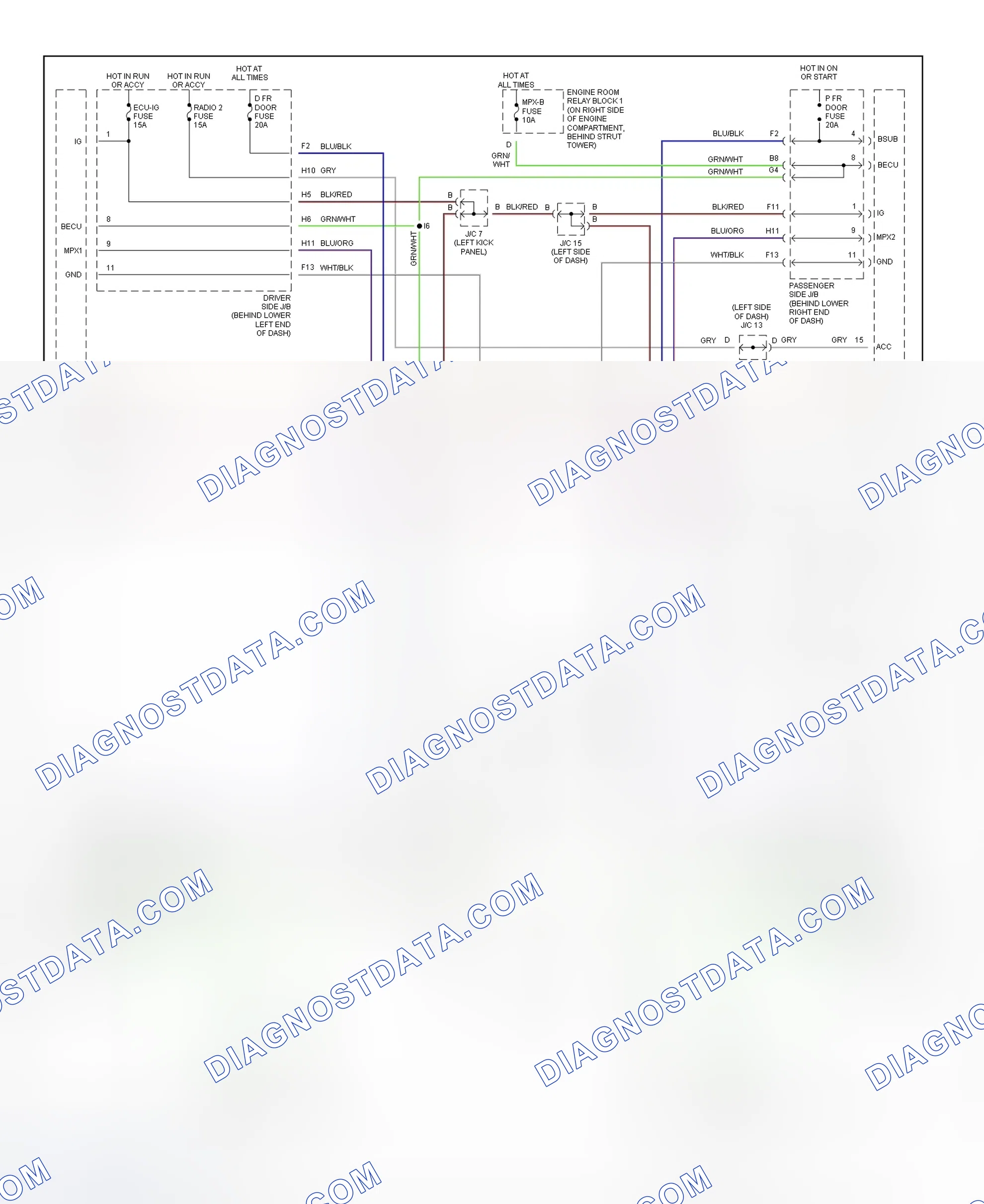 Scheme 14: Power Mirror Schematic (GS300 & GS400)