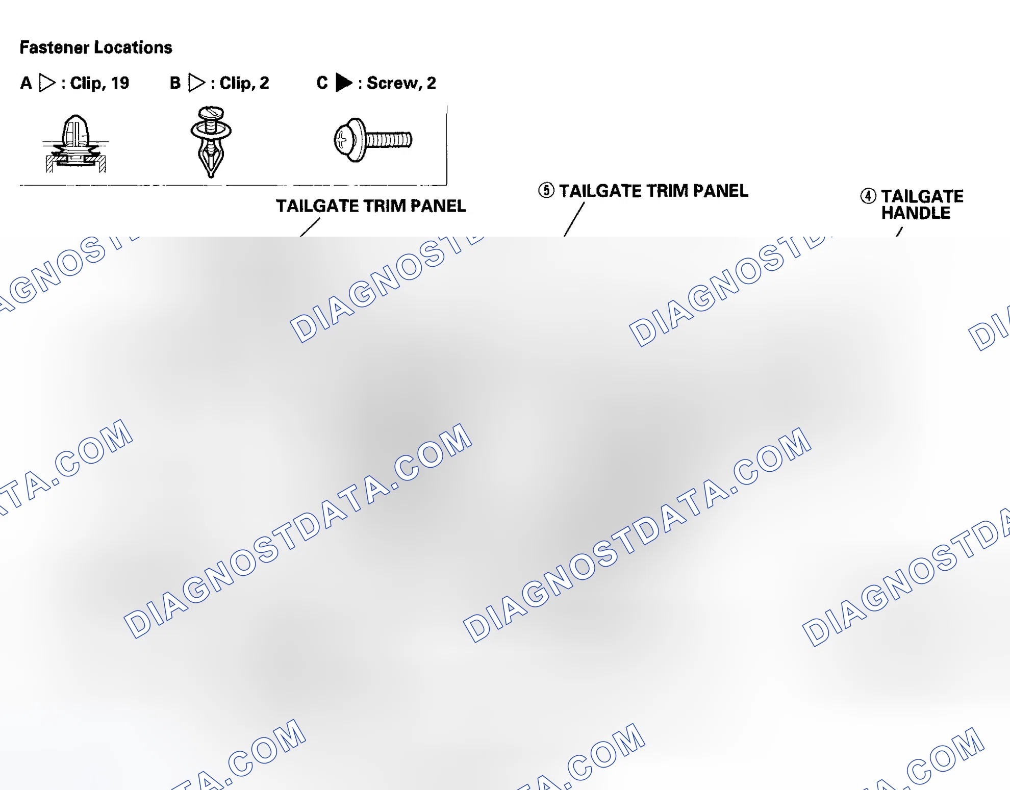 Scheme 35: Trim Removal/Installation - Tailgate Area