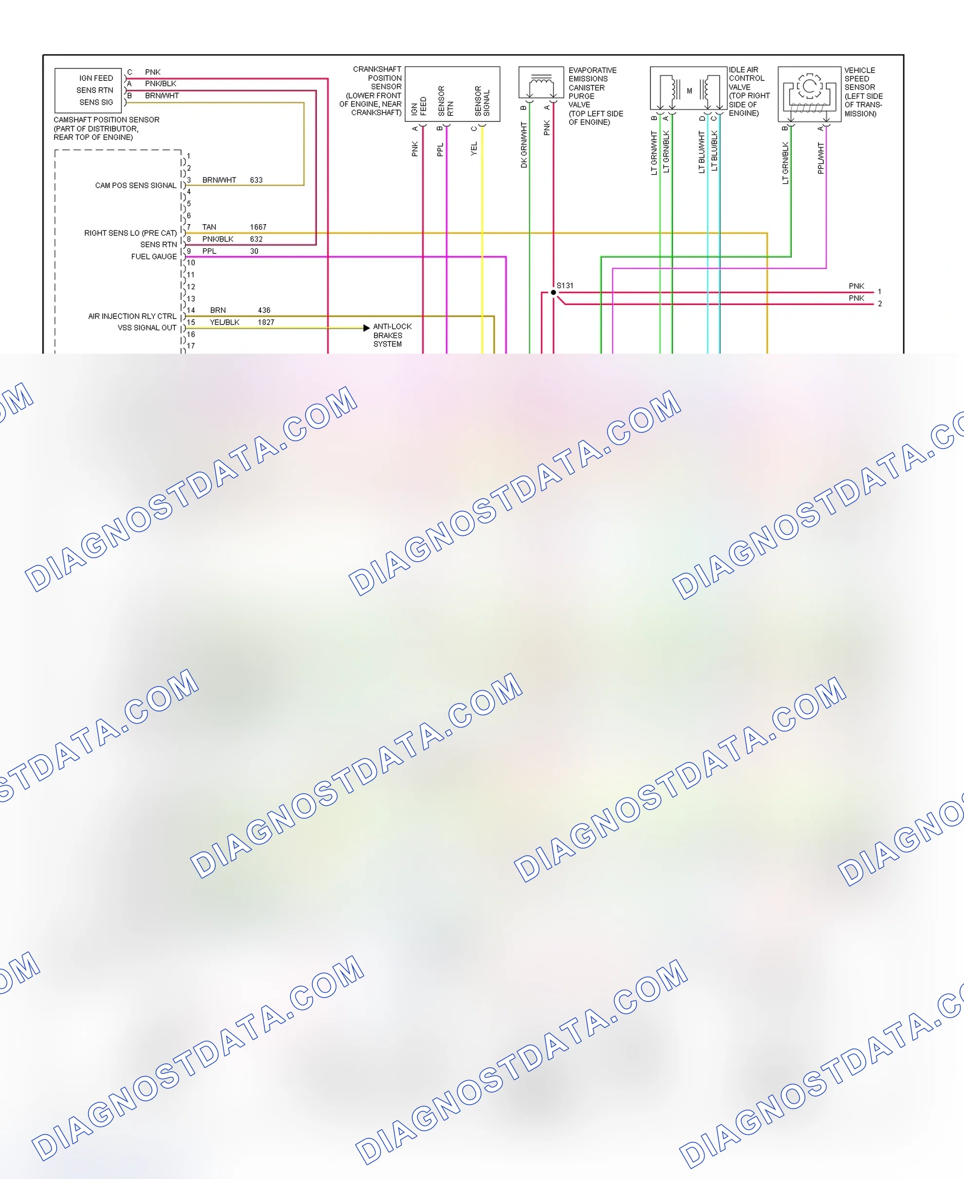 Scheme 60: PCM Wiring Diagram (Express & Savana - 7.4L - 1 Of 4)