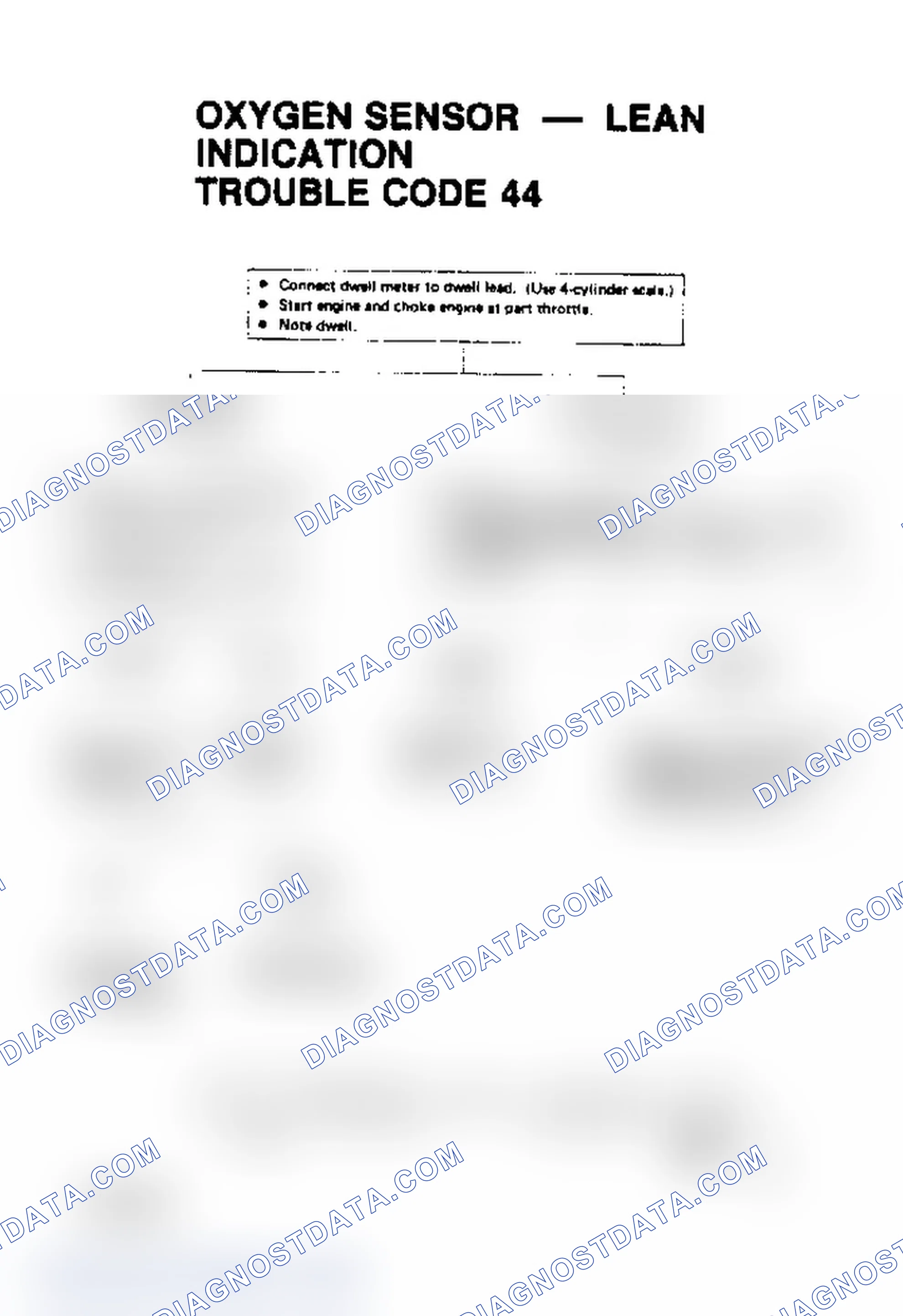 Scheme 32: Chart 16, Trouble Code 44, Oxygen Sensor - Lean Indication