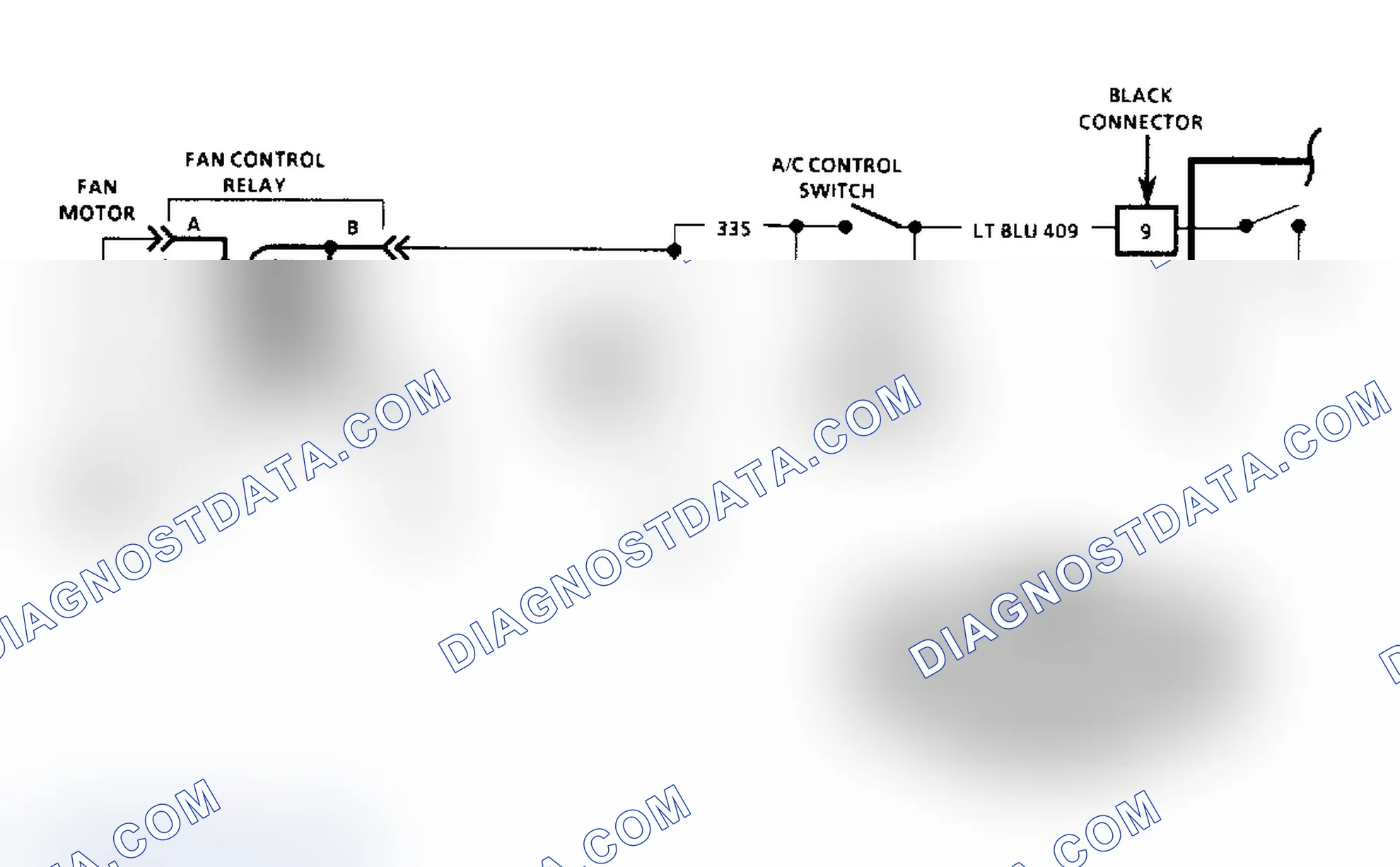 Scheme 305: Chart C12 Schematic: Engine Cooling Fan (2.5L A Body)