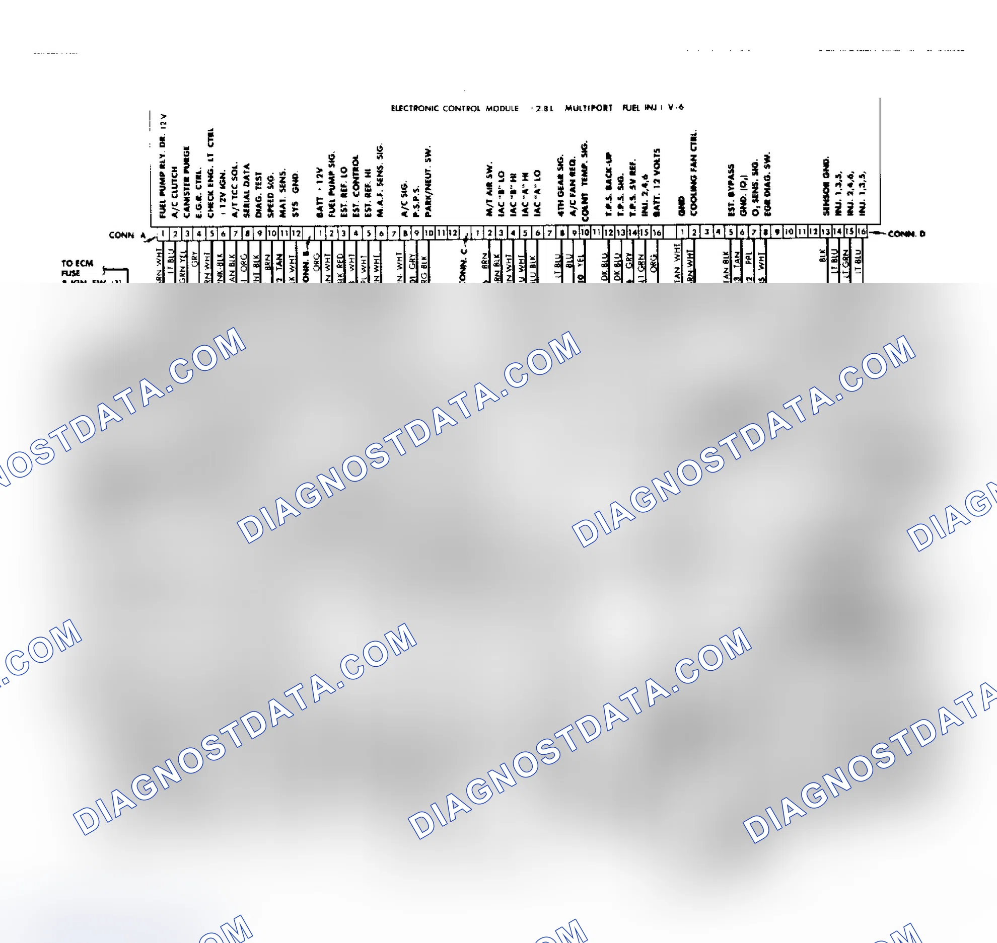 Scheme 343: 2.8L RWD PFI CCC Wiring Diagram