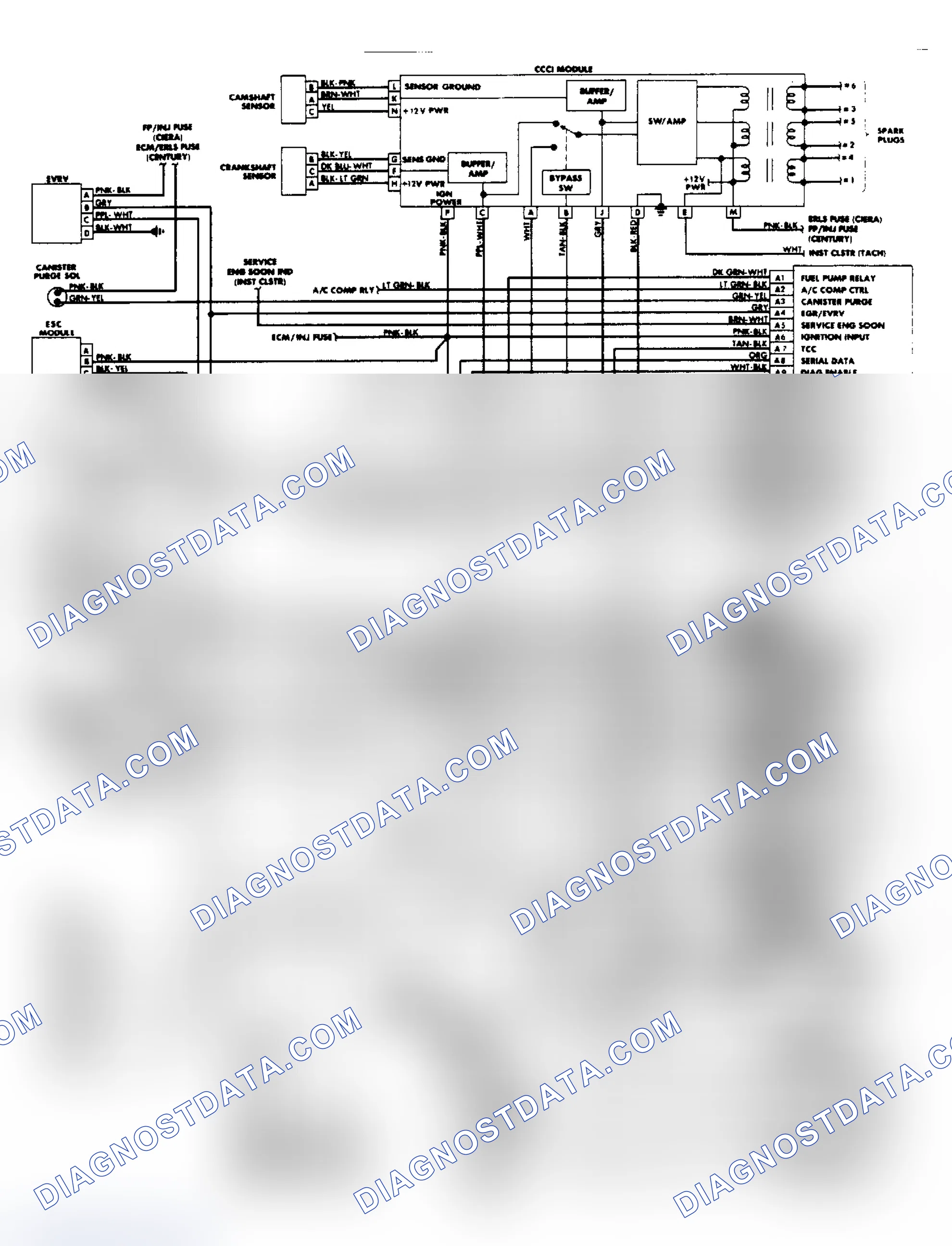 Scheme 21: Wiring Diagram: Century & Ciera 3.8L PFI System