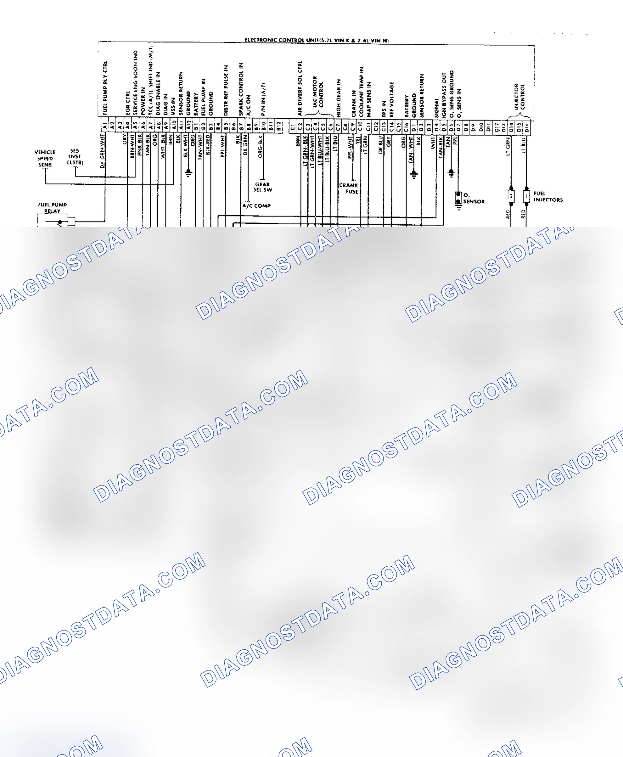 Scheme 162: "R/V" Series (5.7L & 7.4L) Wiring Diagram