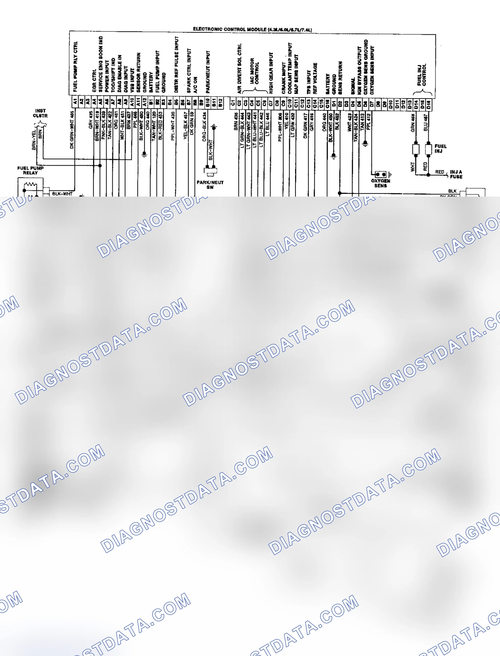 Scheme 20: "C" & "K" Series 4.3L, 5.0L, 5.7L & 7.4L TBI/CCC Wiring Diagram