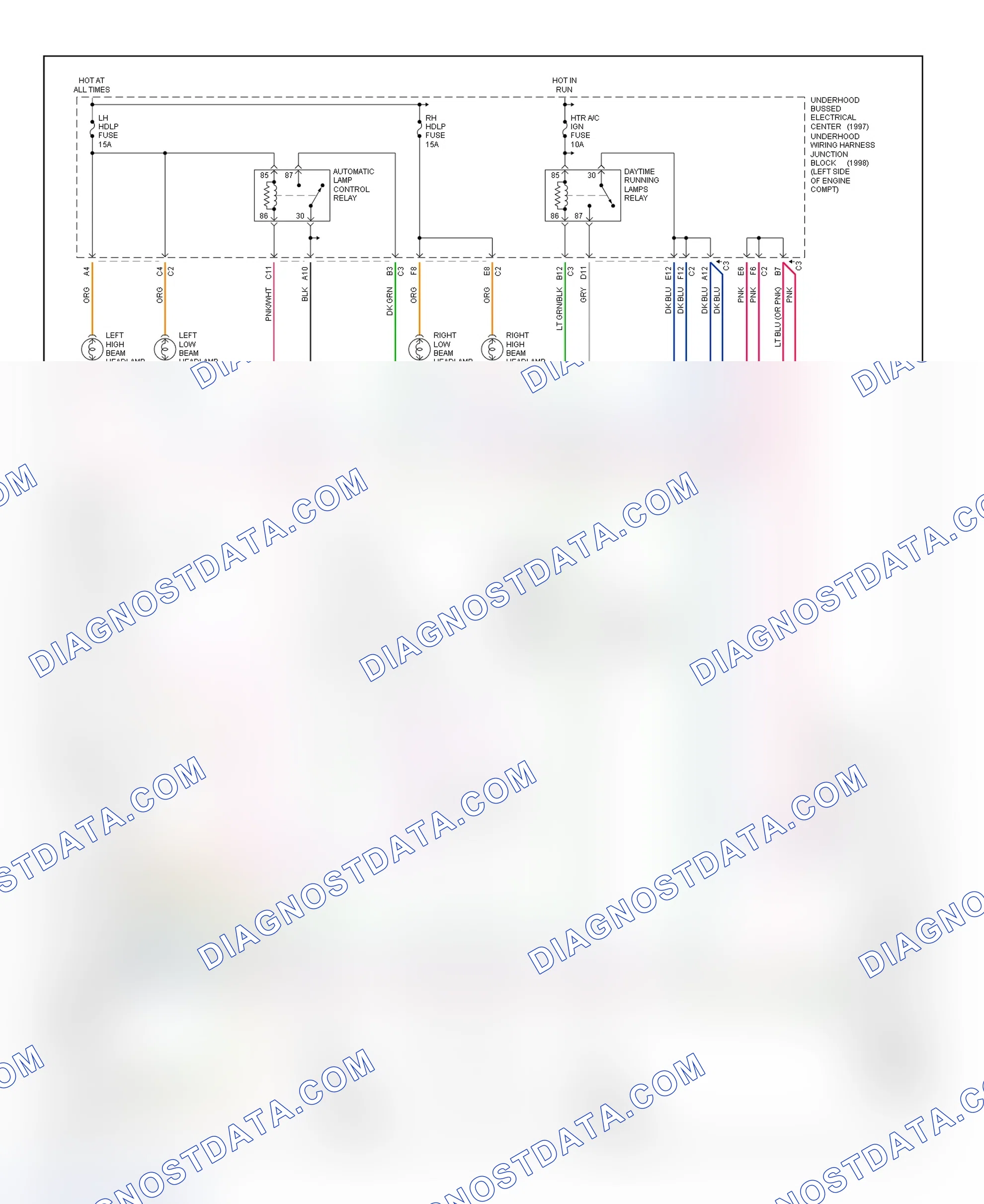 Scheme 4: Headlight System/Daytime Running Lights Wiring Diagram