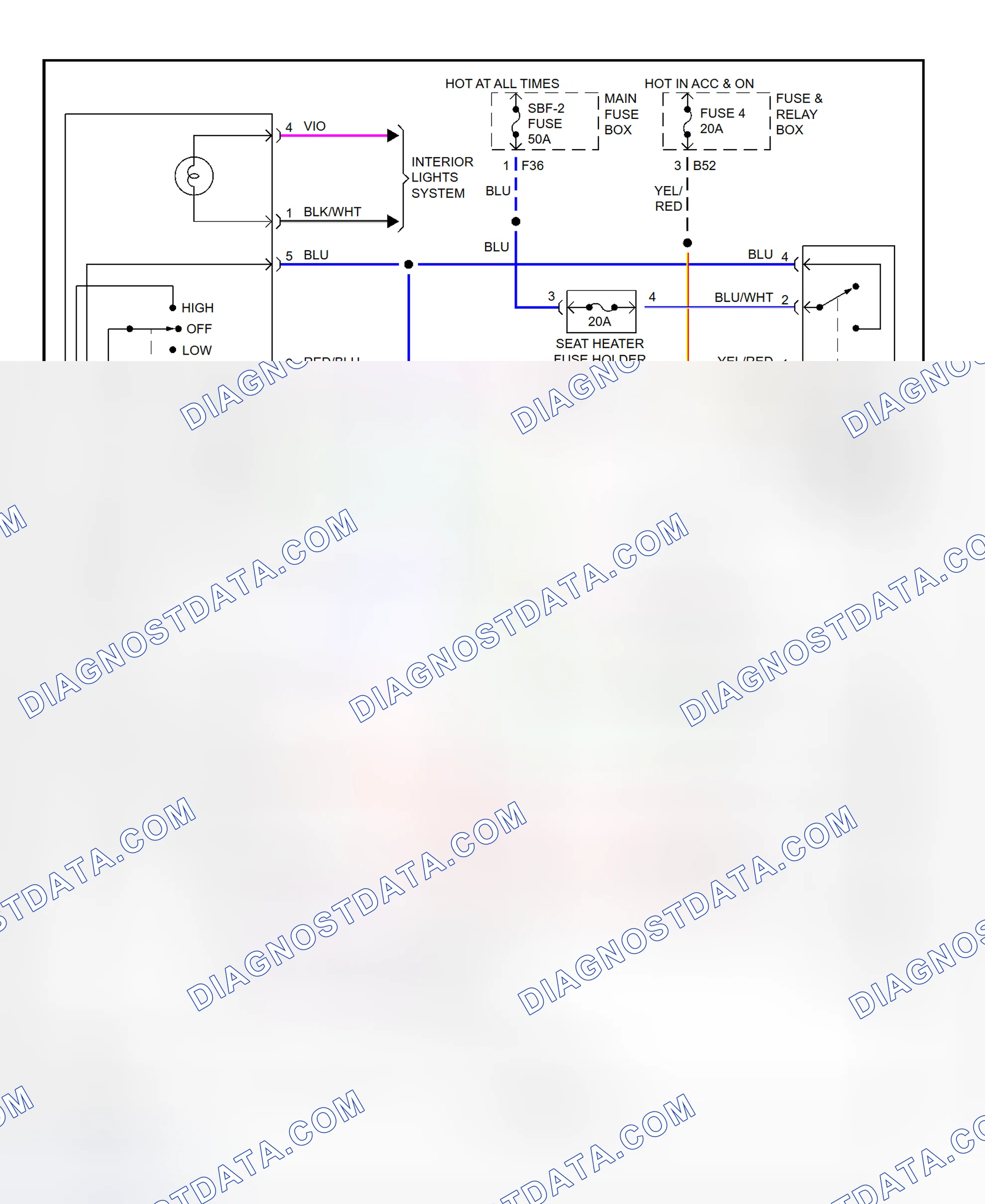 Scheme 3: Heated Seat System Wiring Diagram (Legacy & Outback)