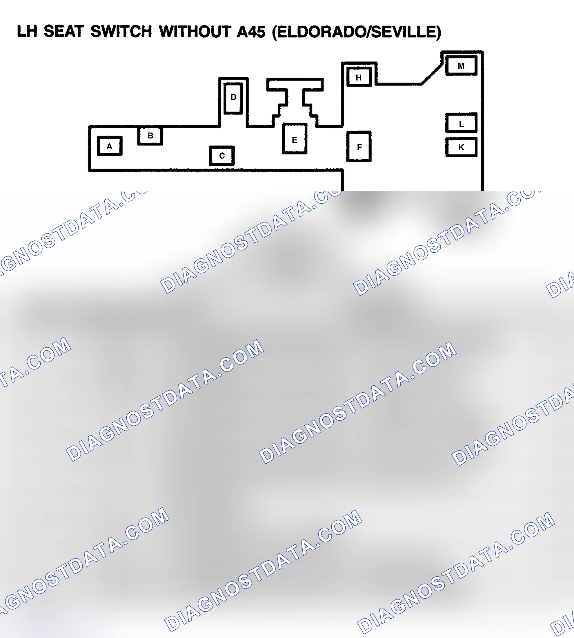 Scheme 223: SEAT SWITCH WITHOUT A45 - LEFT-HAND (ELDORADO/SEVILLE)