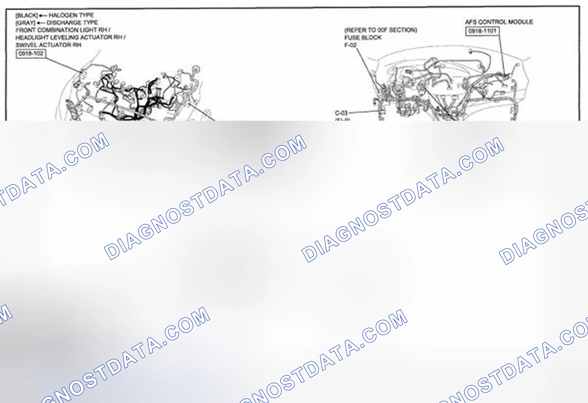 Scheme 321: AFS (Adaptive Front Lighting System) / Headlight Auto Leveling System Wiring Diagram(0918-11a); 2 Of 2