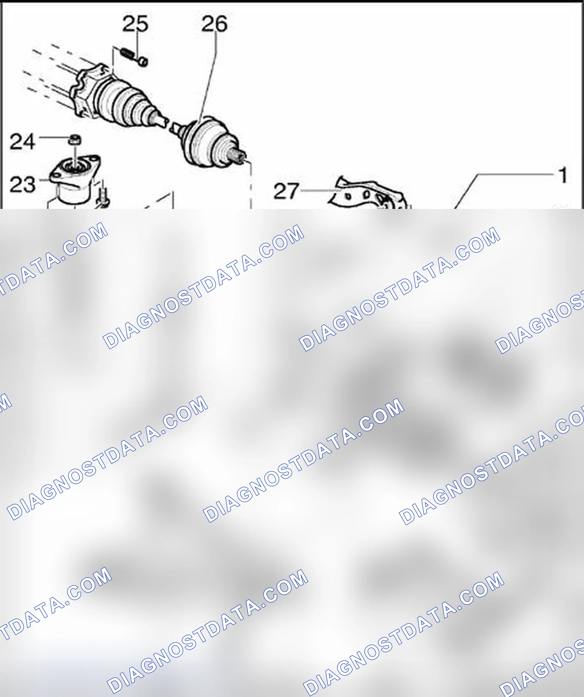 Scheme 230: Wheel bearing housing, wheel bearing unit, shock absorber for coil spring, assembly overview