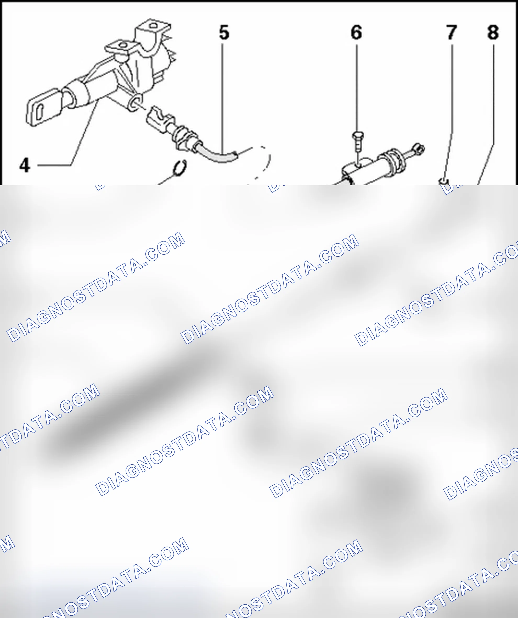 Scheme 954: Selector lever cable and locking cable (from VIN 8E_6A156500), assembly overview