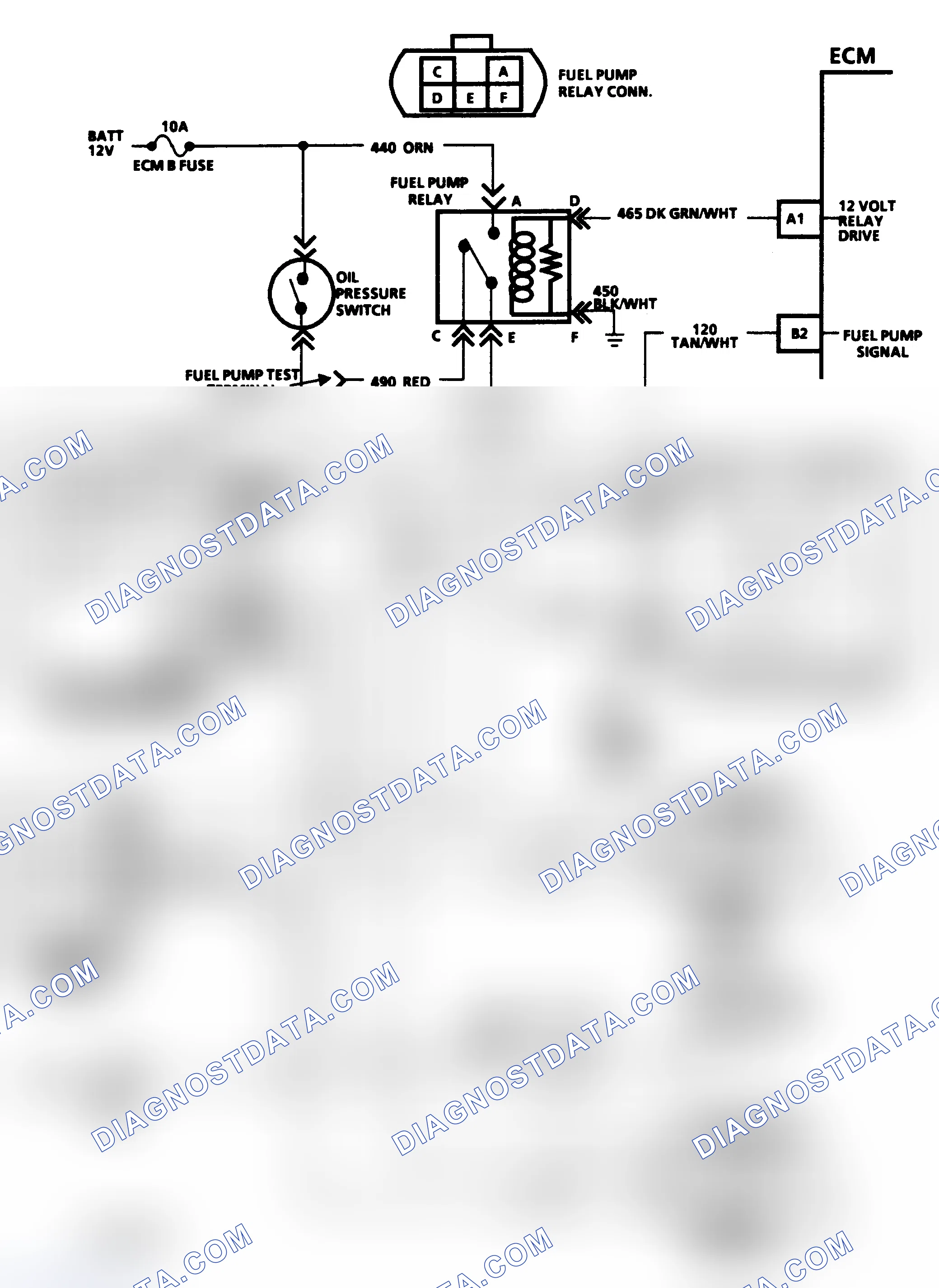Scheme 51: Chart A-5A, Schematic, Fuel Pump Relay Ckt "R & V" Series