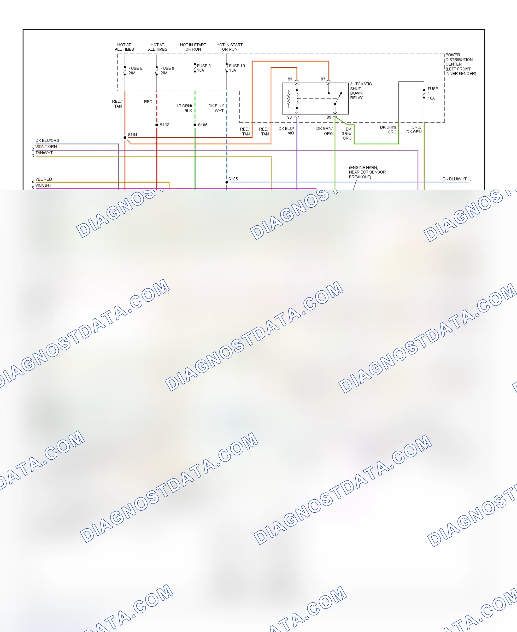 Scheme 20: PCM Wiring Diagram (Cirrus & Stratus - 2.5L - 2 Of 3)