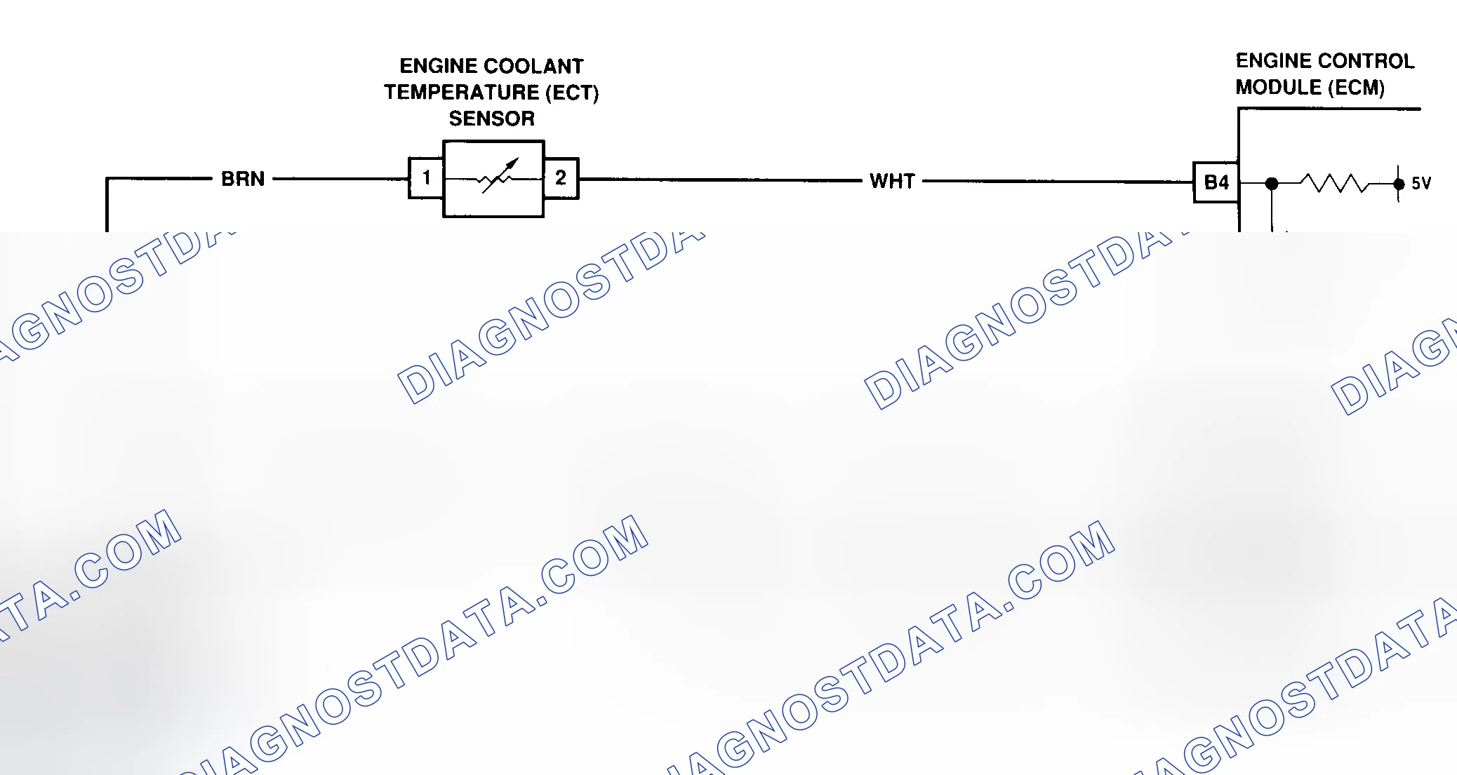 Scheme 37: CODE 22 - Schematic (Prizm) Engine Coolant Temperature Sensor, Open Or Shorted Circuit