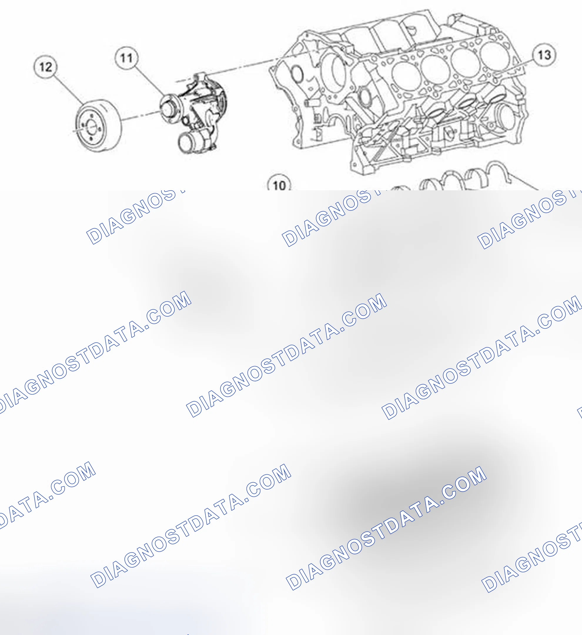 Scheme 810: Lower End Components and Coolant Pump