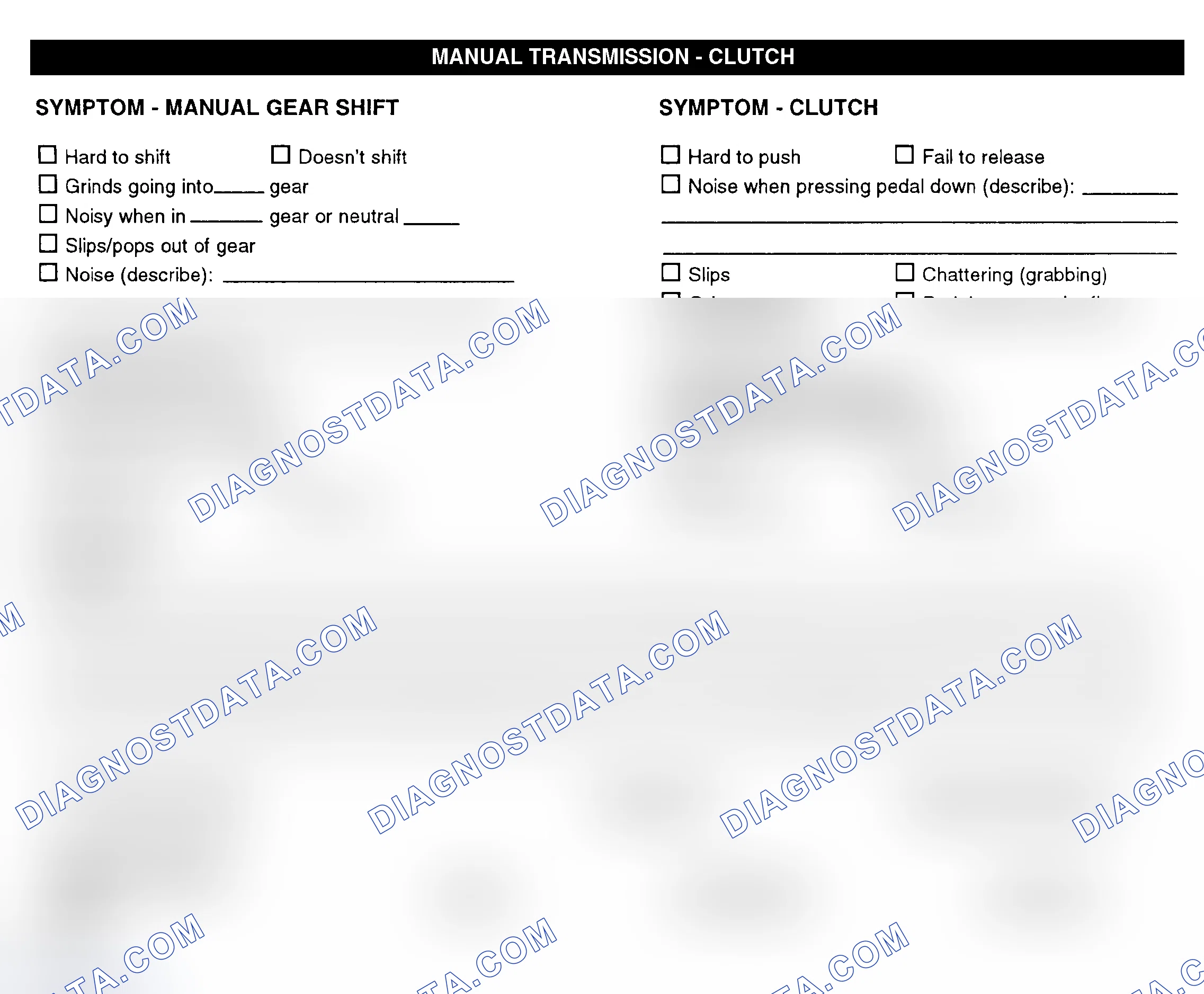 Scheme 10: Manual Transmission & Clutch
