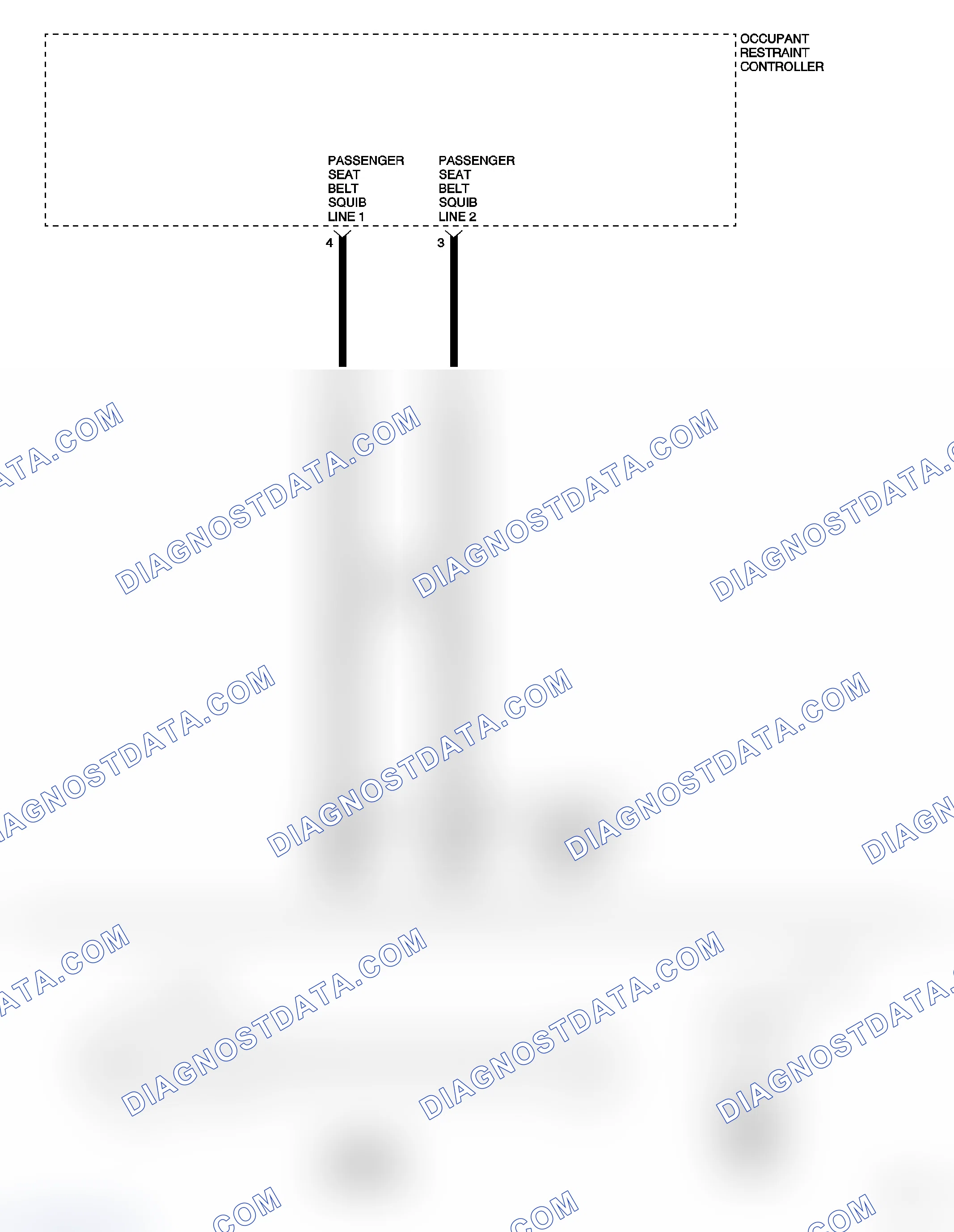 Scheme 81: PASSENGER SEAT BELT TENSIONER SQUIB CIRCUIT