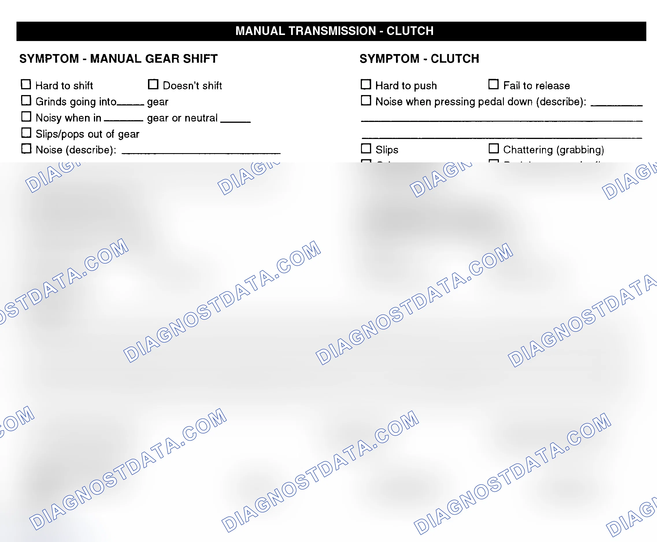 Scheme 10: Manual Transmission & Clutch