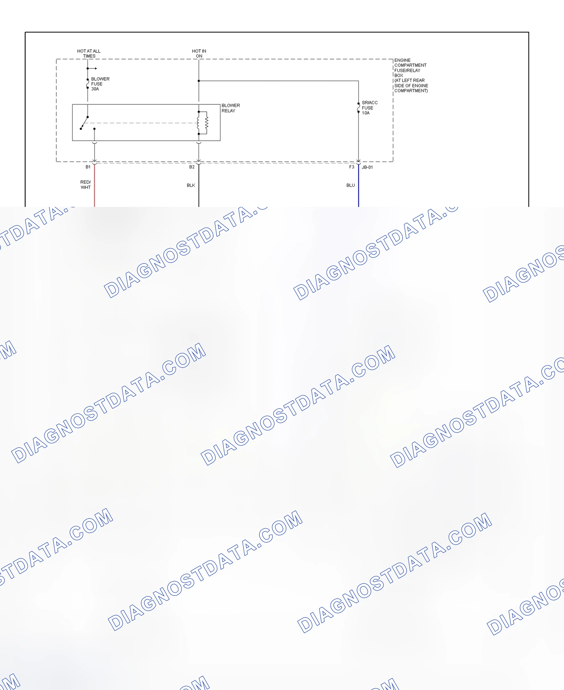 Scheme 4: Heater System Wiring Diagram (2001 Sephia & Spectra)