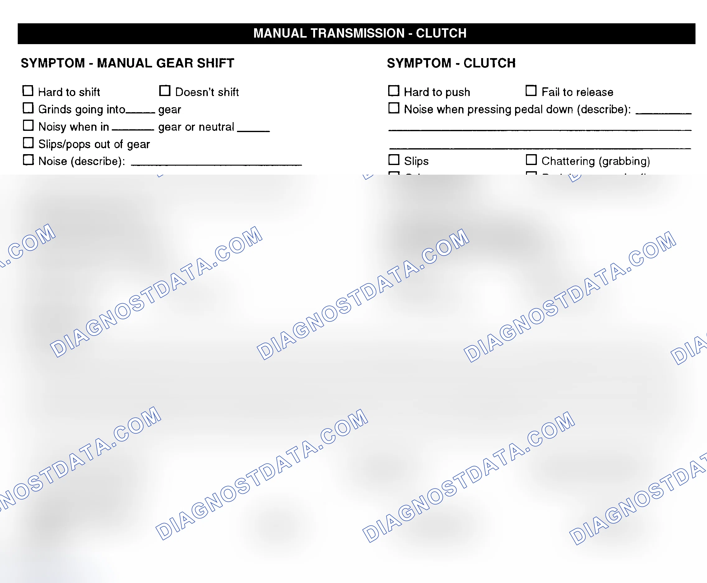 Scheme 10: Manual Transmission & Clutch
